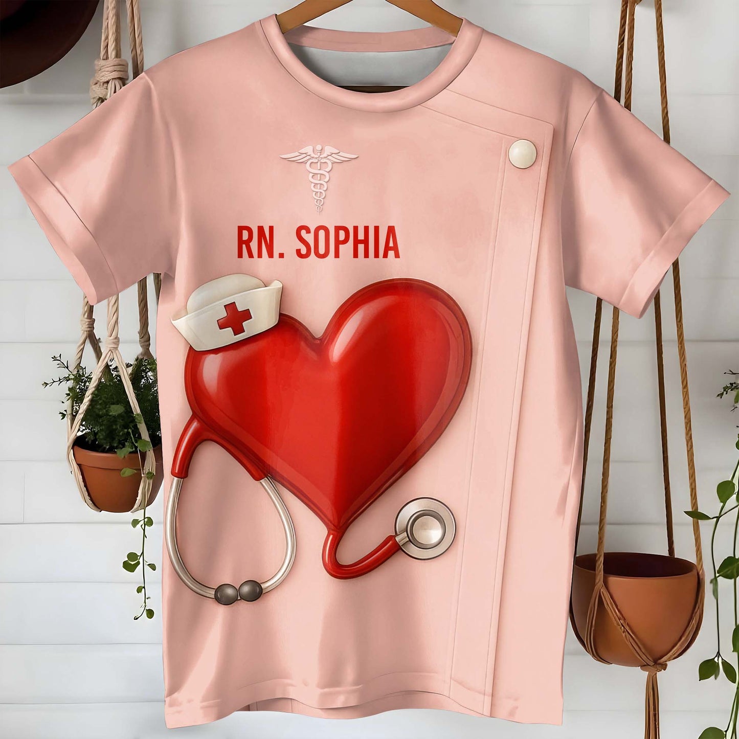 Stethoscope, Hat, and Heart Design, Perfect For Any Proud Nurse