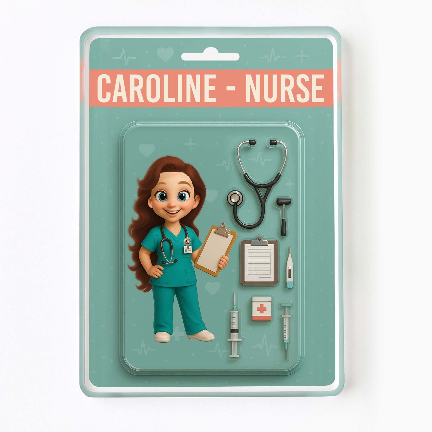 Caroline, Nurse, Clipboard, Syringe, Stethoscope