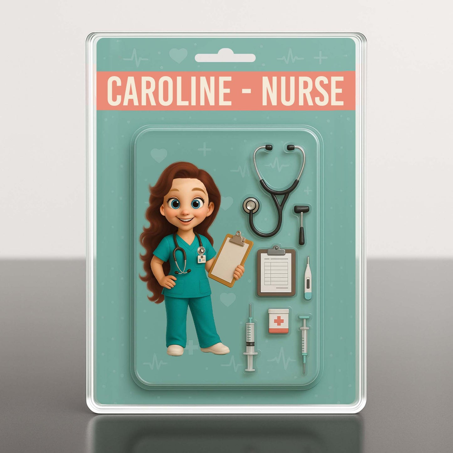 Caroline, Nurse, Clipboard, Syringe, Stethoscope