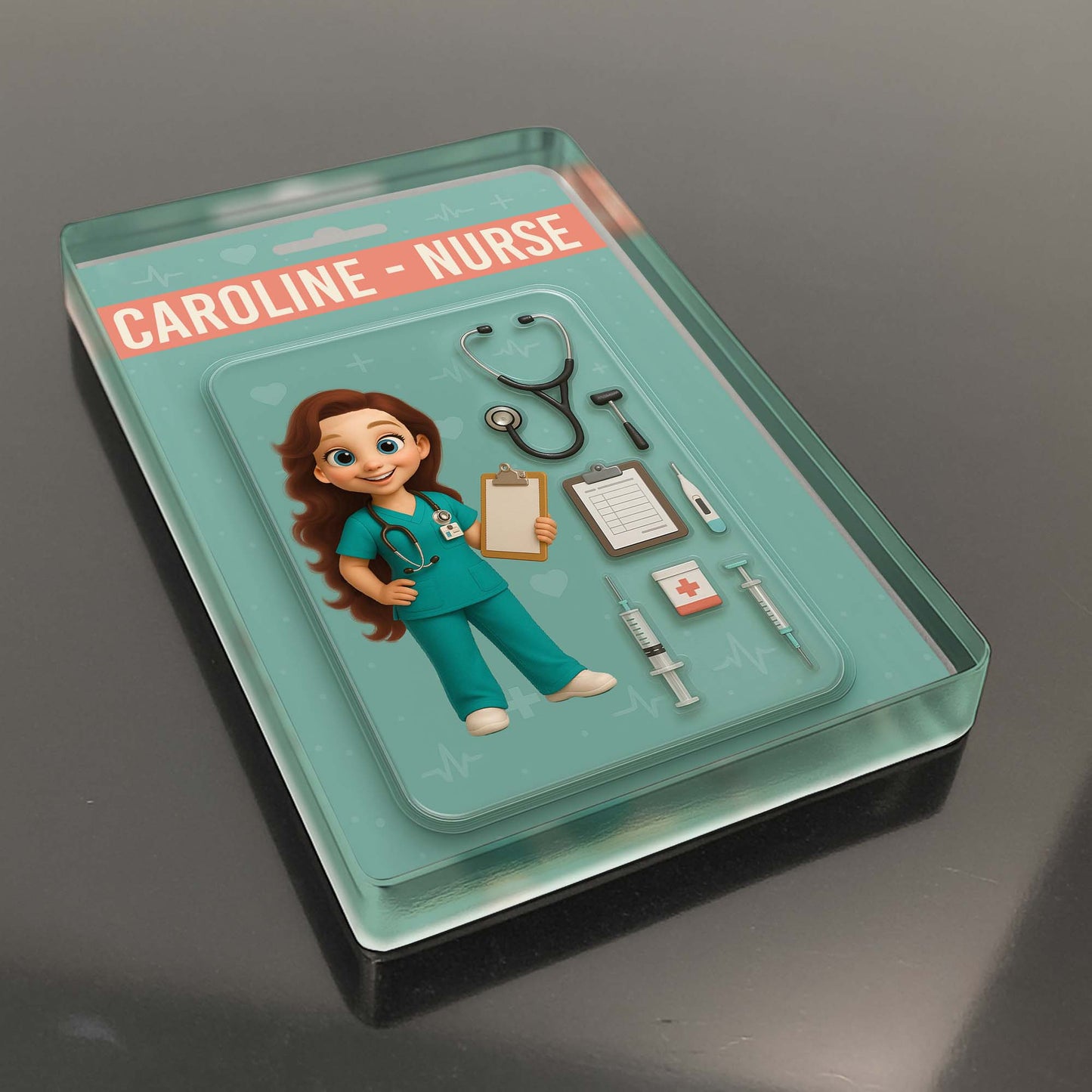 Caroline, Nurse, Clipboard, Syringe, Stethoscope