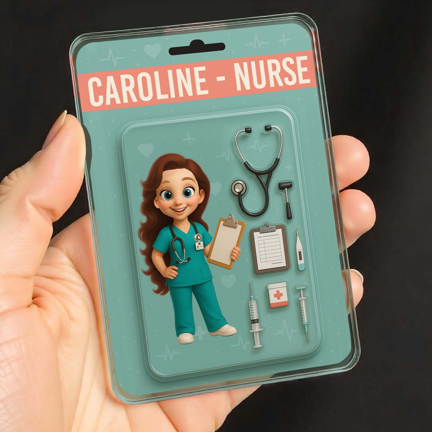 Caroline, Nurse, Clipboard, Syringe, Stethoscope