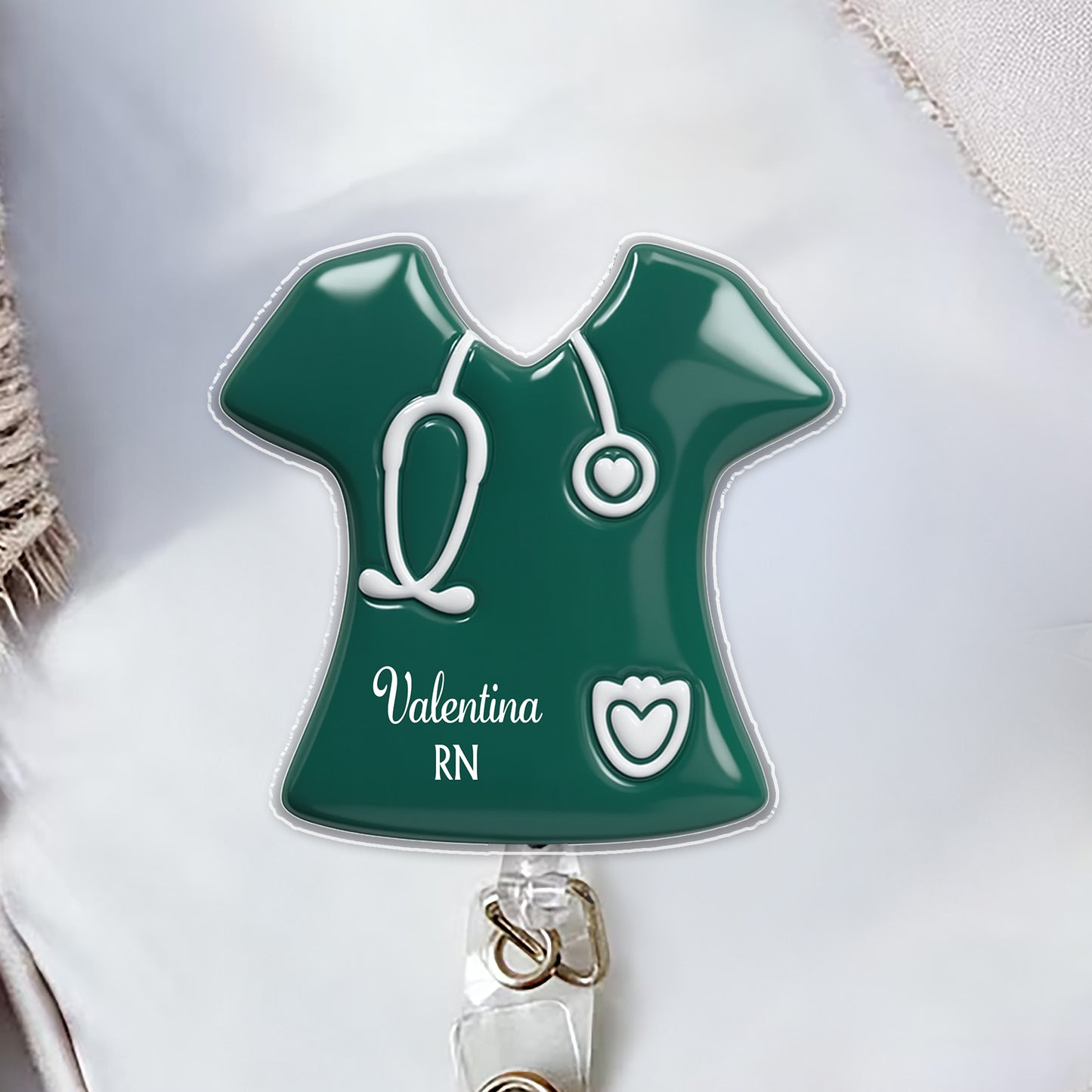 Customizable Nurse Uniform Design With Stethoscope And Heart