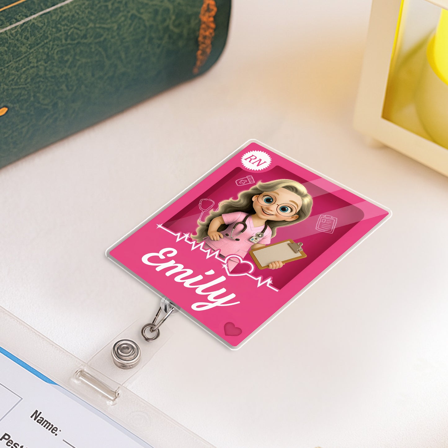 Passionate Nurse Design With Heartbeat And Medical Icons