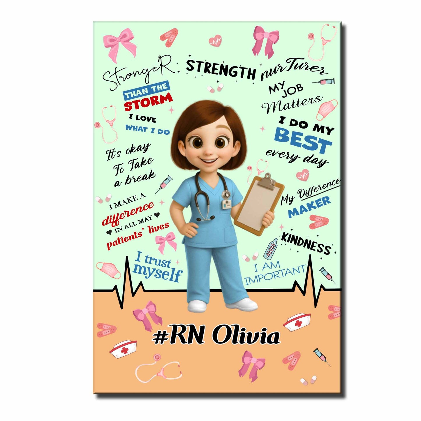 Stronger Than The Storm, Strength Nurtures, Nurse Poster