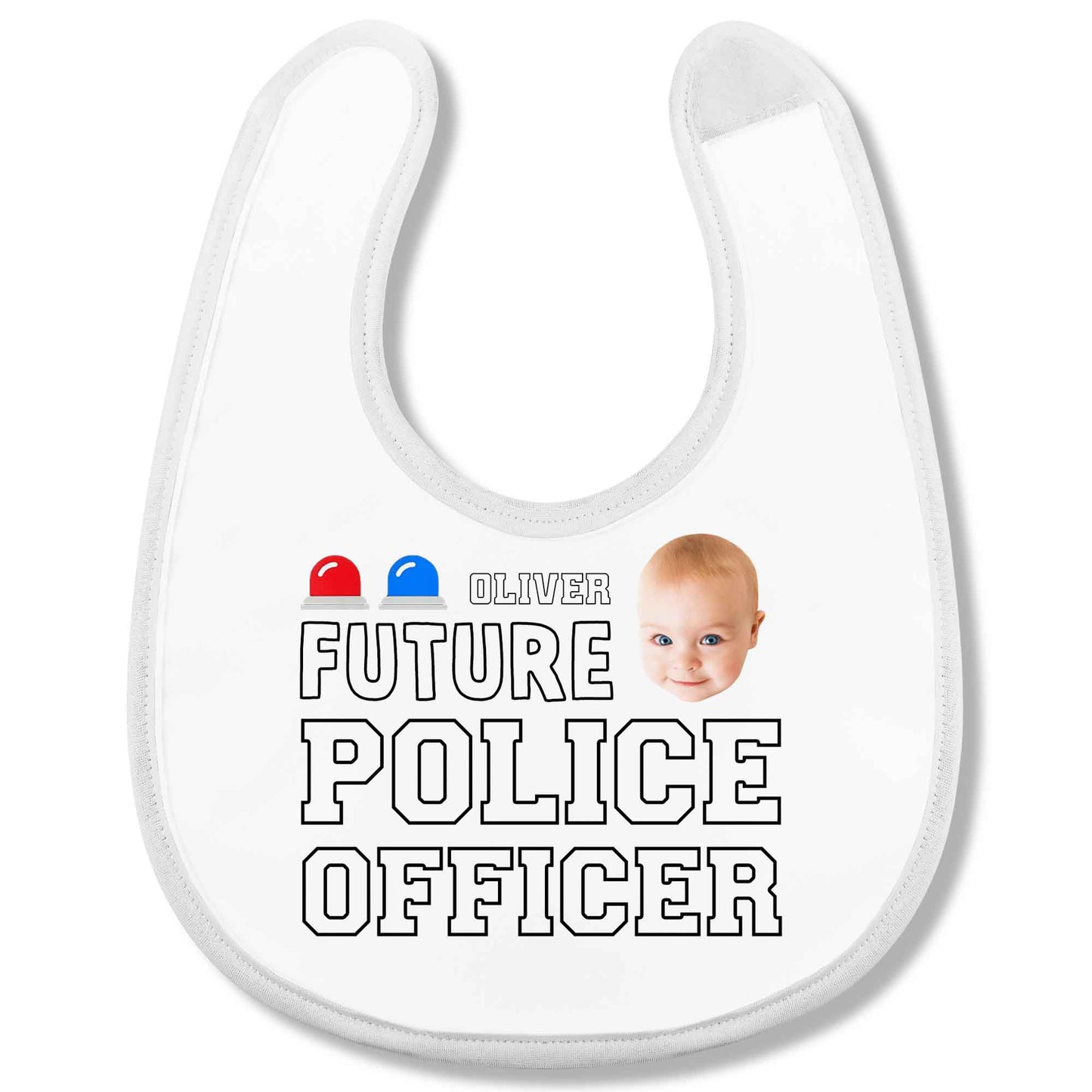 Future Police Officer, Baby Face And Police Hat