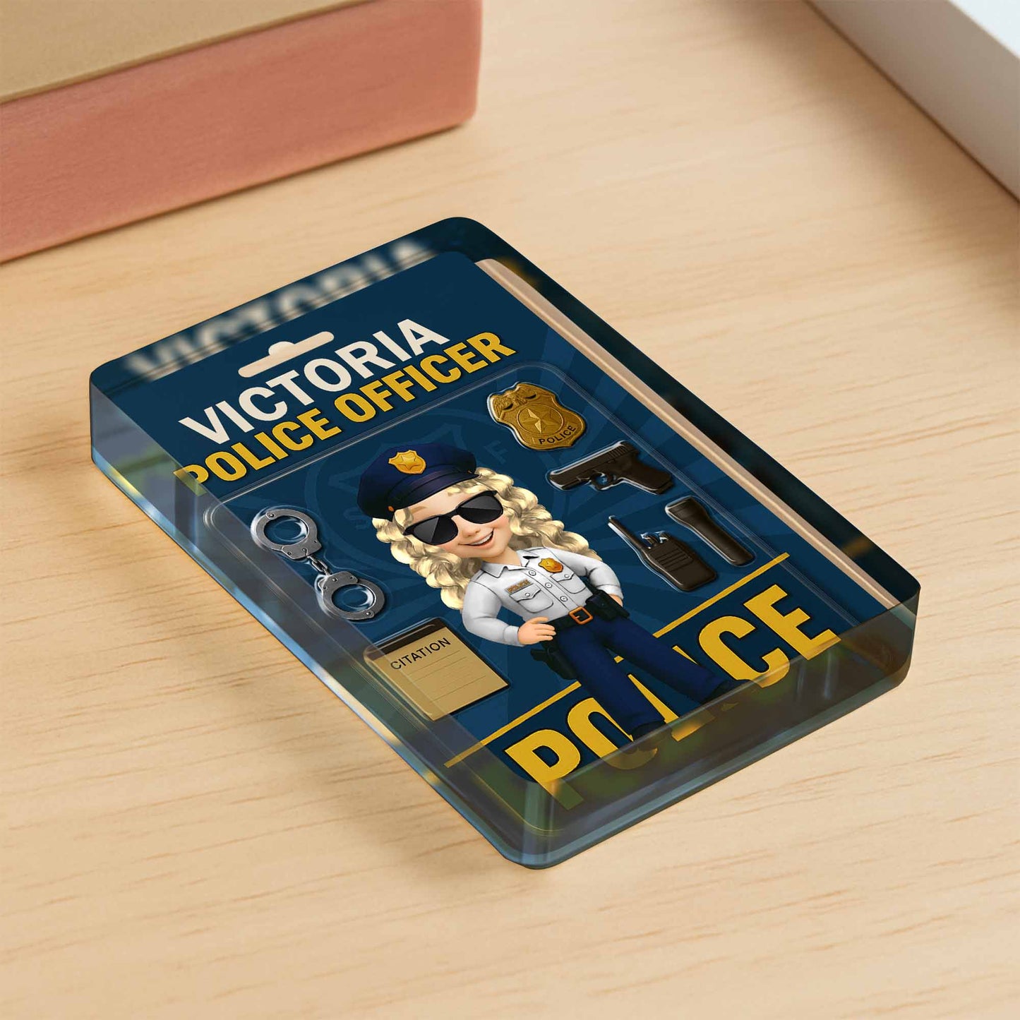 Create Your Custom Police Officer Cartoon Character, Police Badge and Handcuffs