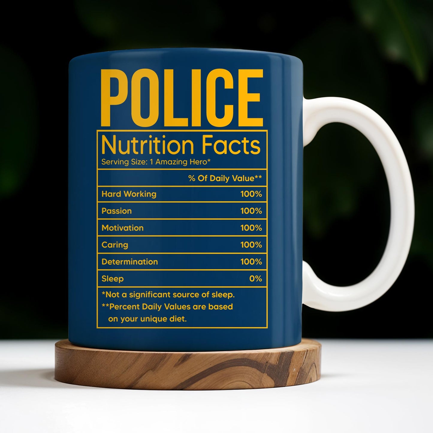 Police Nutrition Facts, Police Car And Police Badge