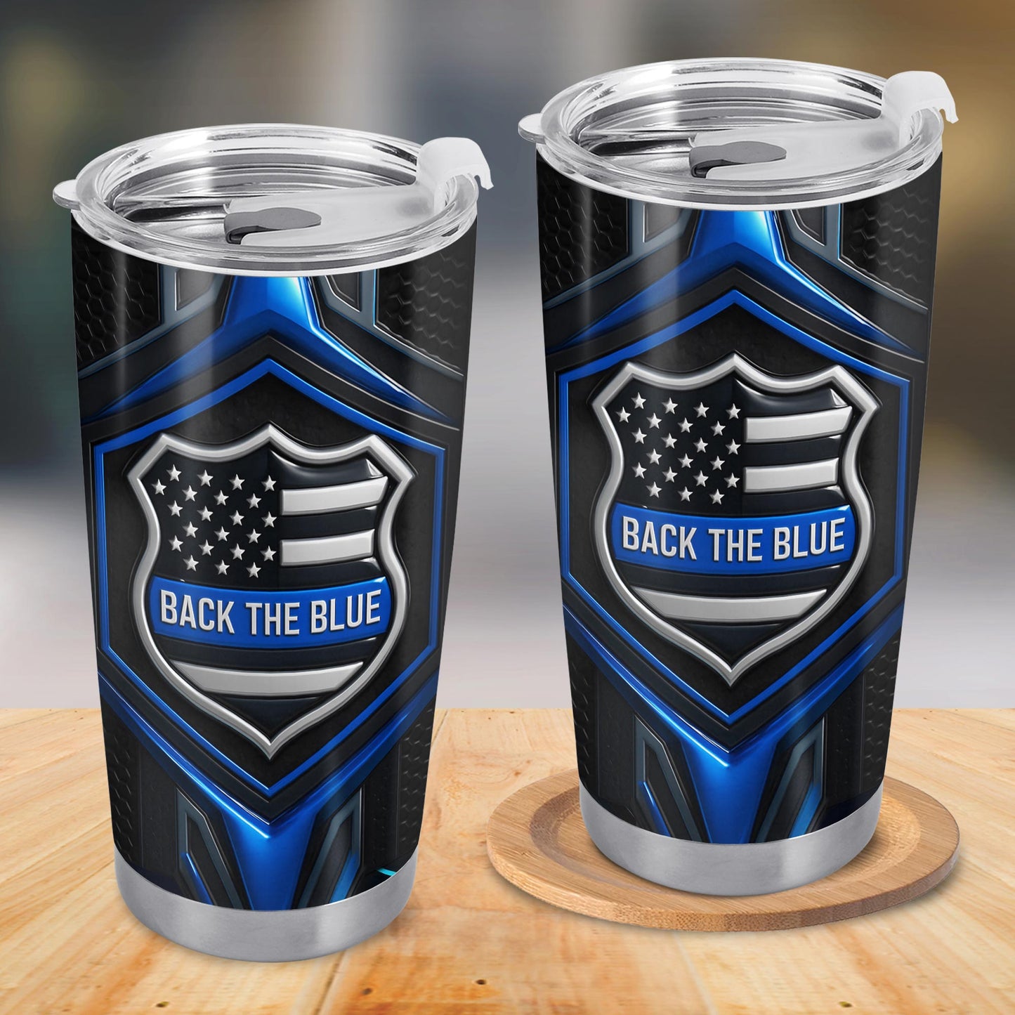 Back The Blue, Shield, Stars And Stripes