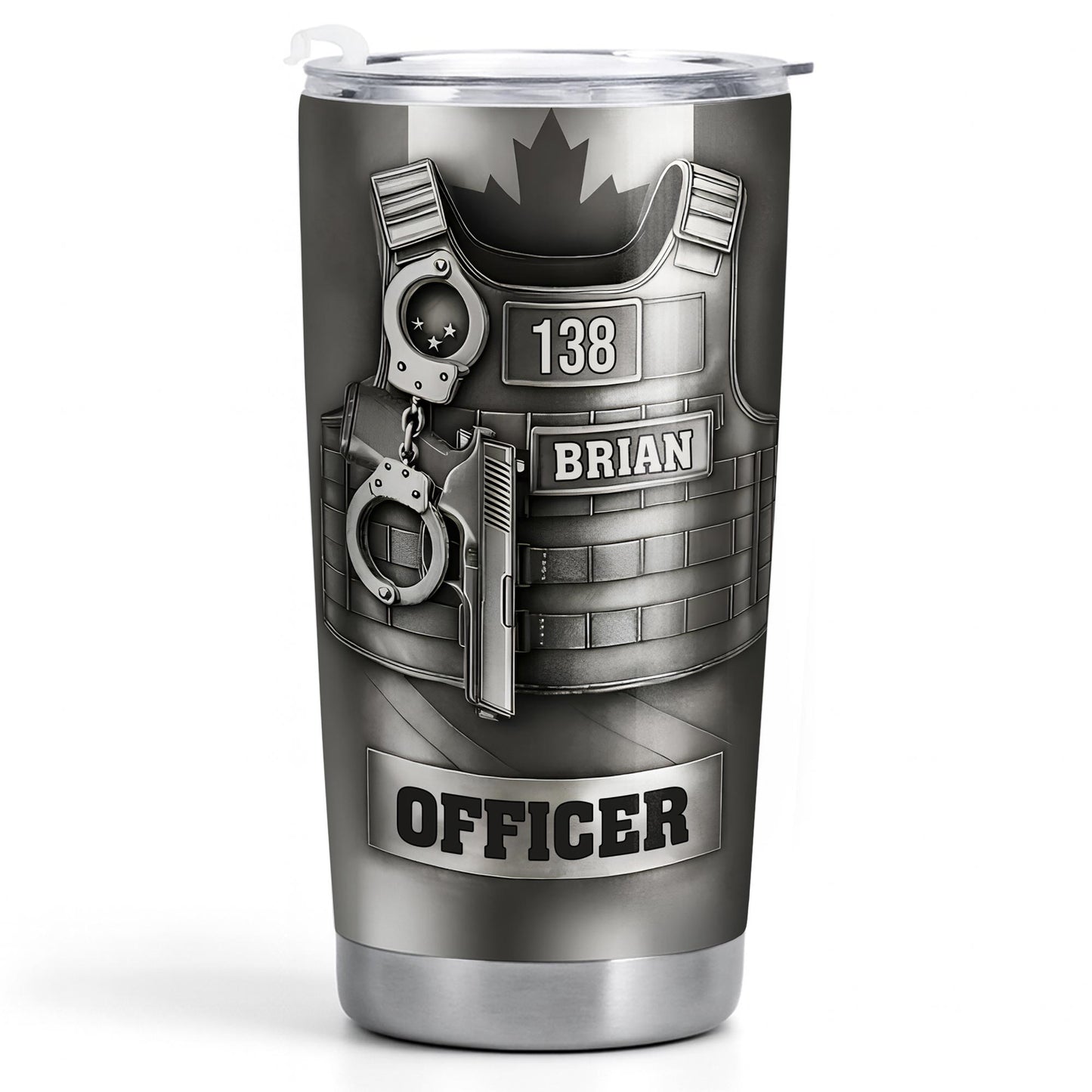 Dedication and Service Handcuffs, Gun, Officer Gear