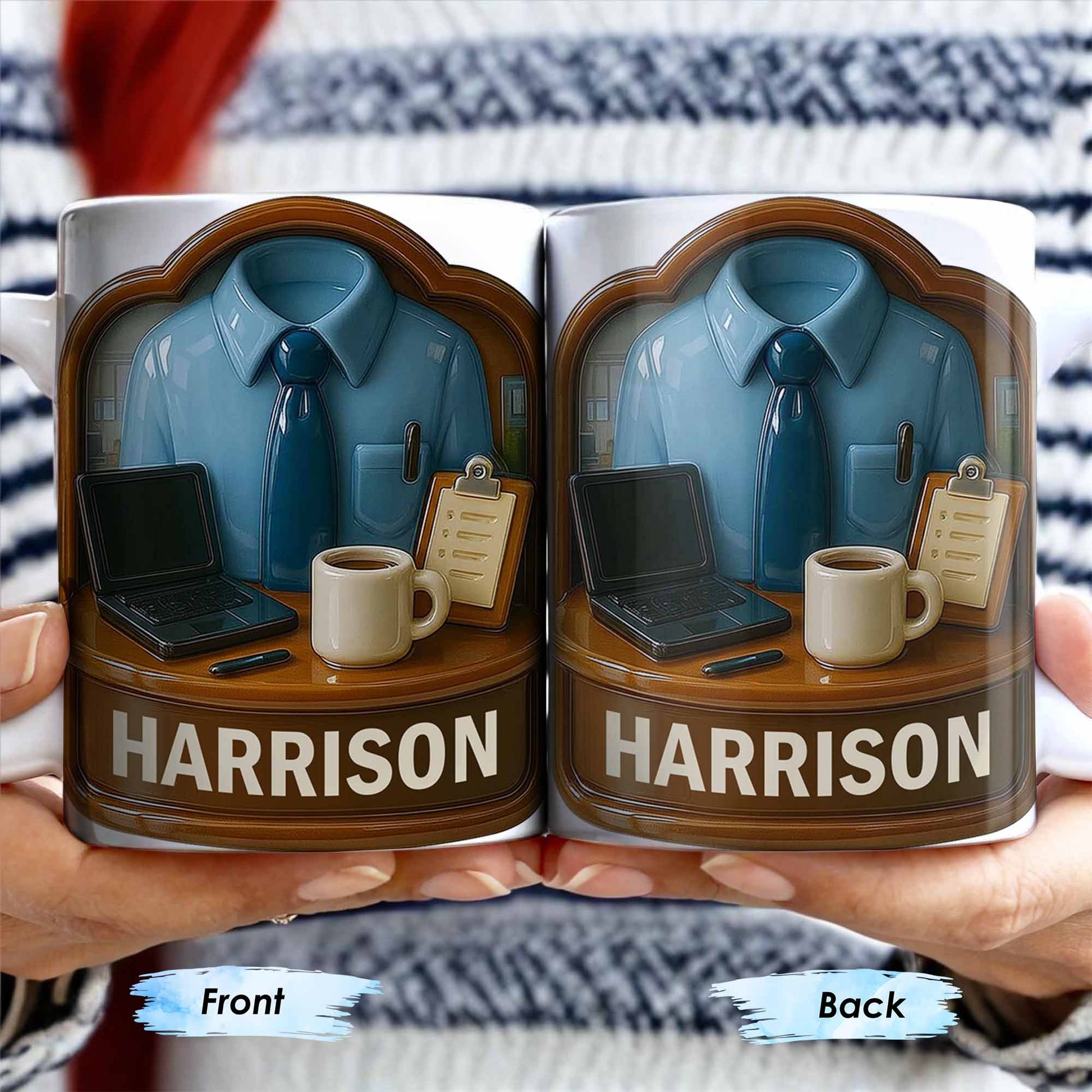 Perfect Gift For The Hardworking Professional Featuring Shirt, Tie, Desk