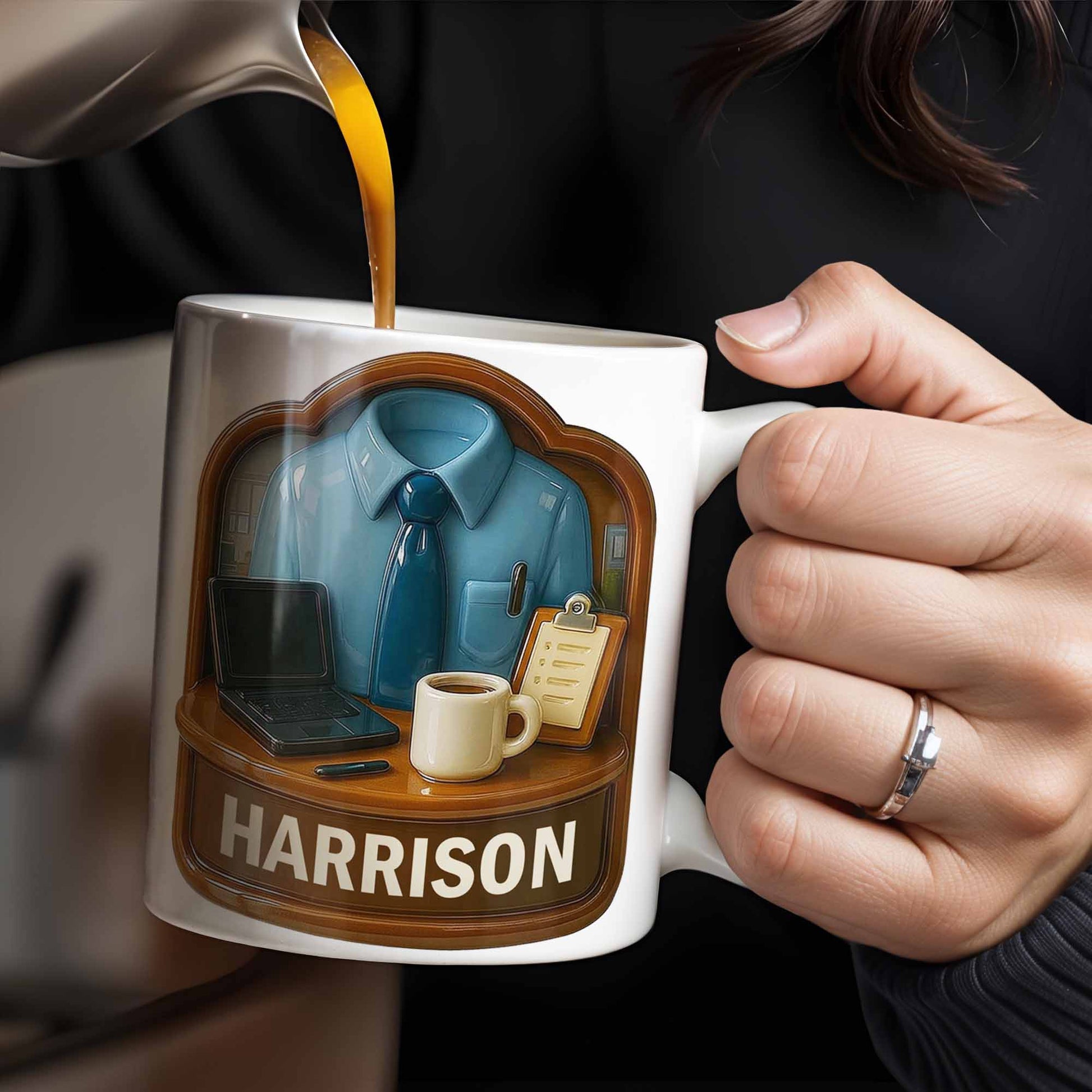 Perfect Gift For The Hardworking Professional Featuring Shirt, Tie, Desk