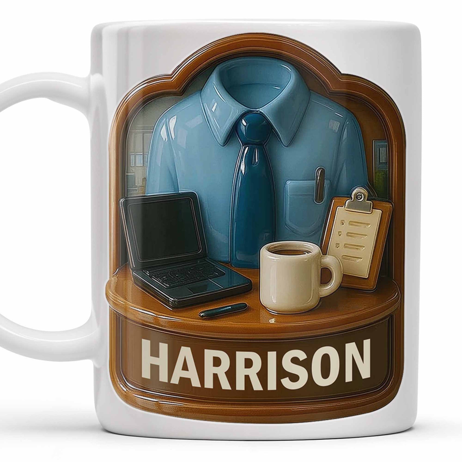 Perfect Gift For The Hardworking Professional Featuring Shirt, Tie, Desk