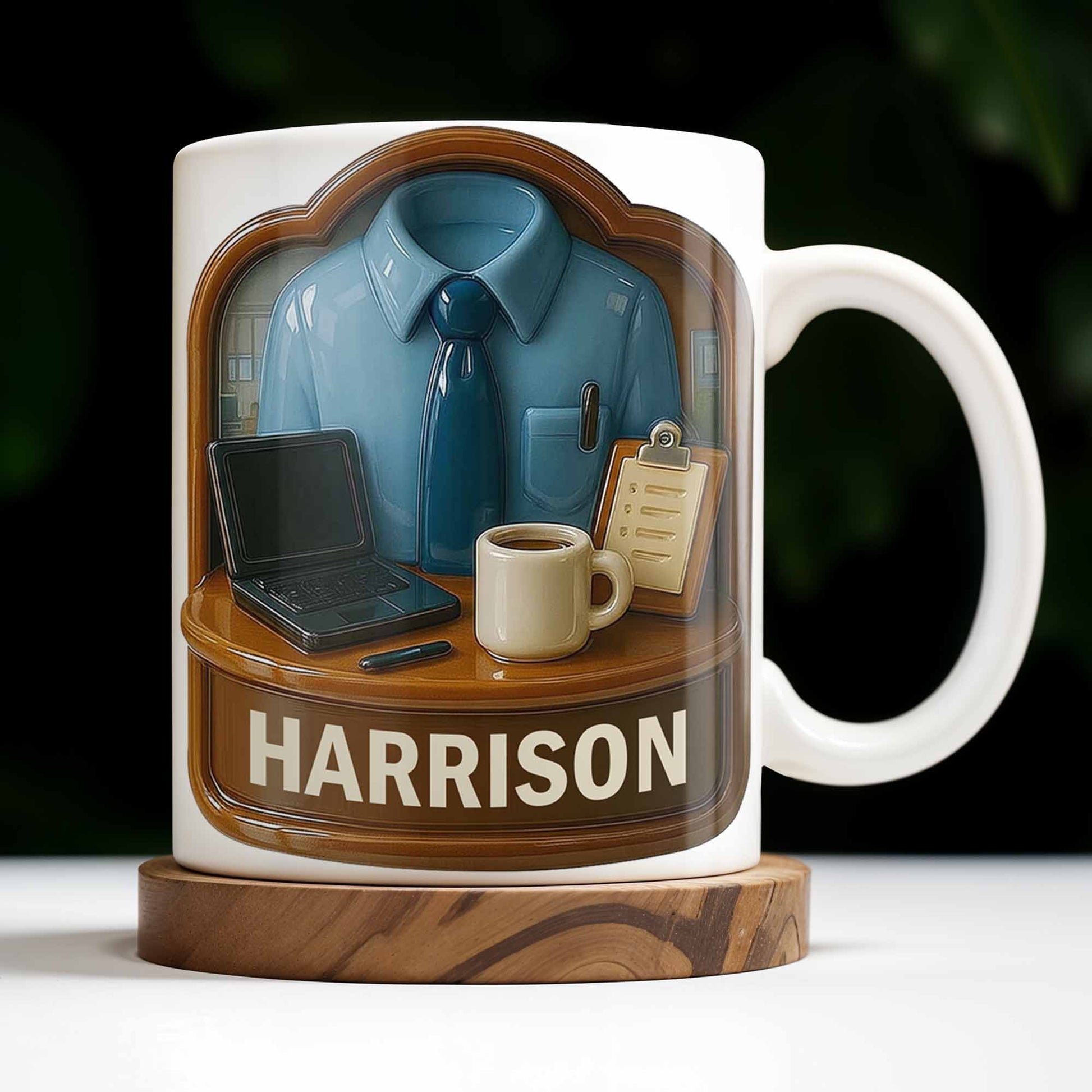 Perfect Gift For The Hardworking Professional Featuring Shirt, Tie, Desk