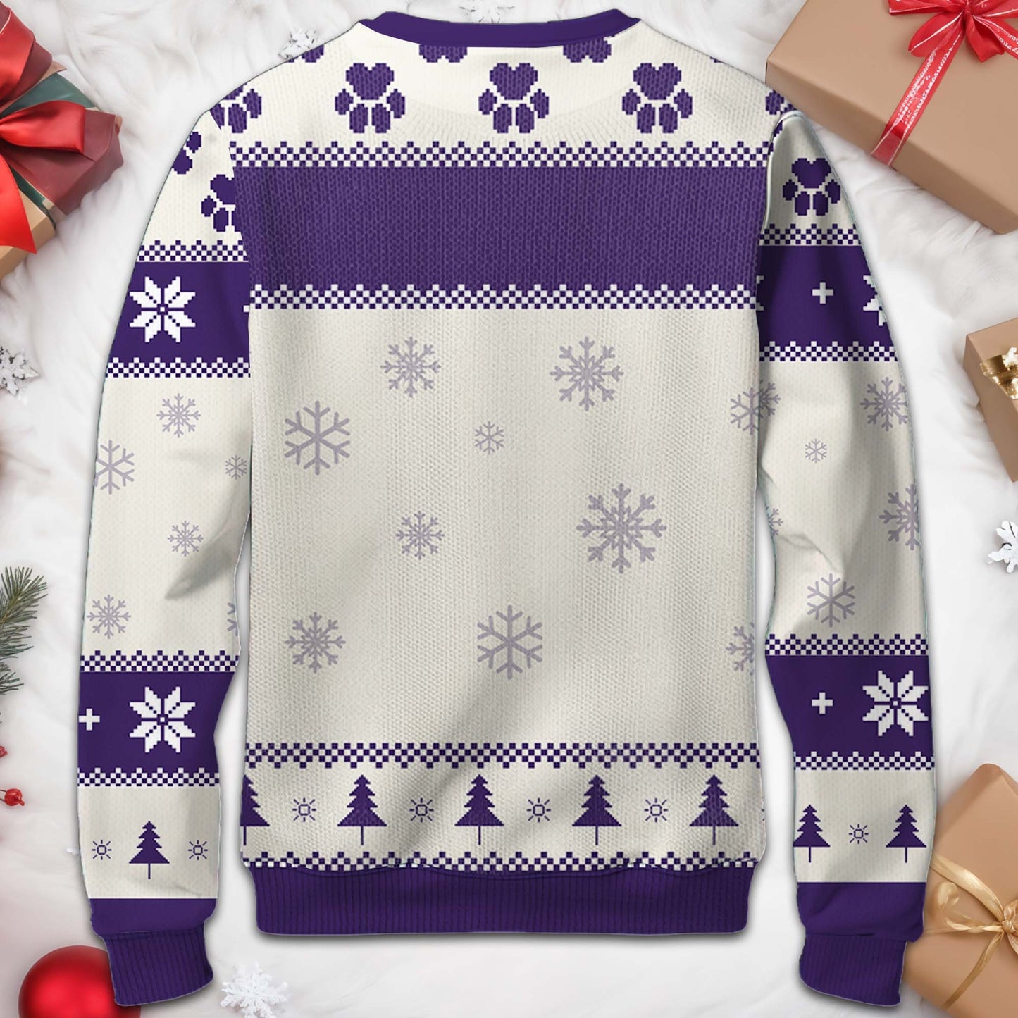 Celebra el vínculo entre tú y tu peludo amigo - Sudadera fea personalizada, jersey de lana unisex - PET028_TWS