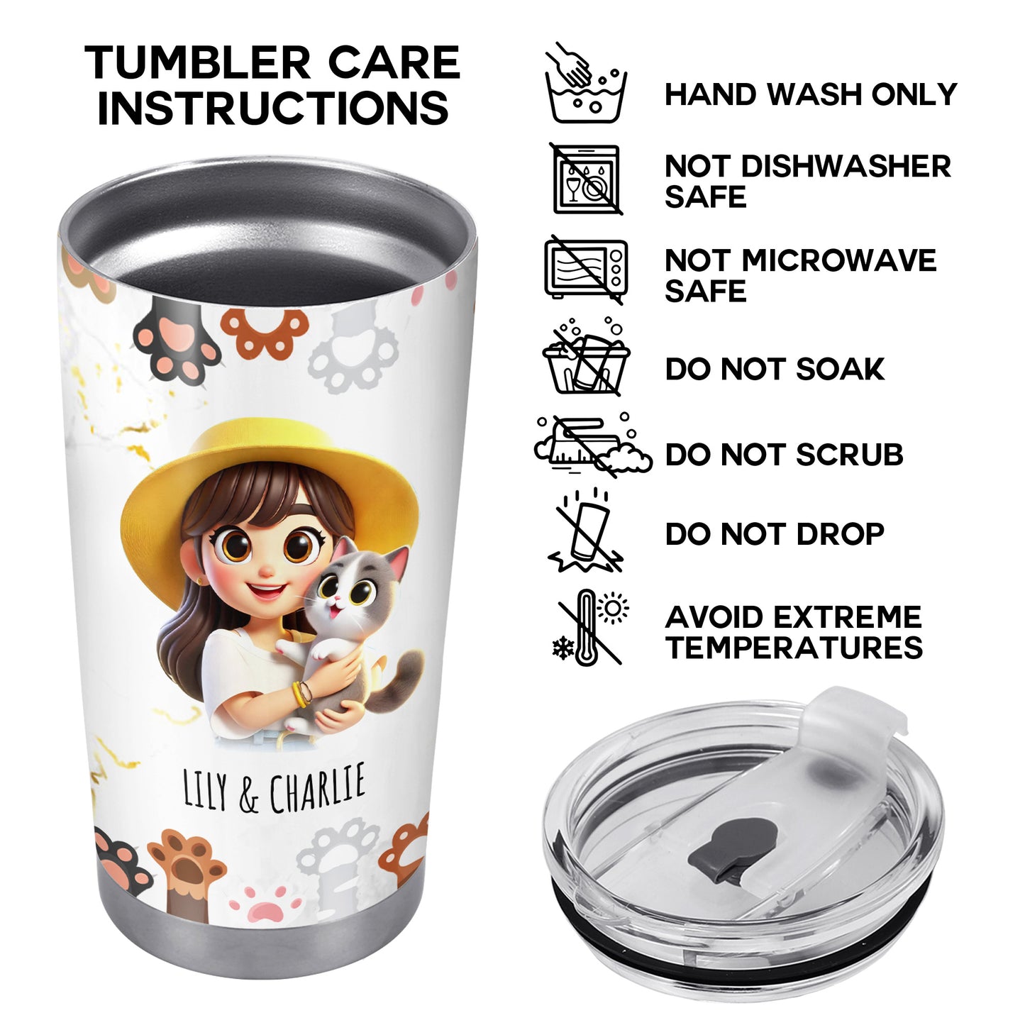 Always Take Care Of Your Cat Emotional Quote Tumbler