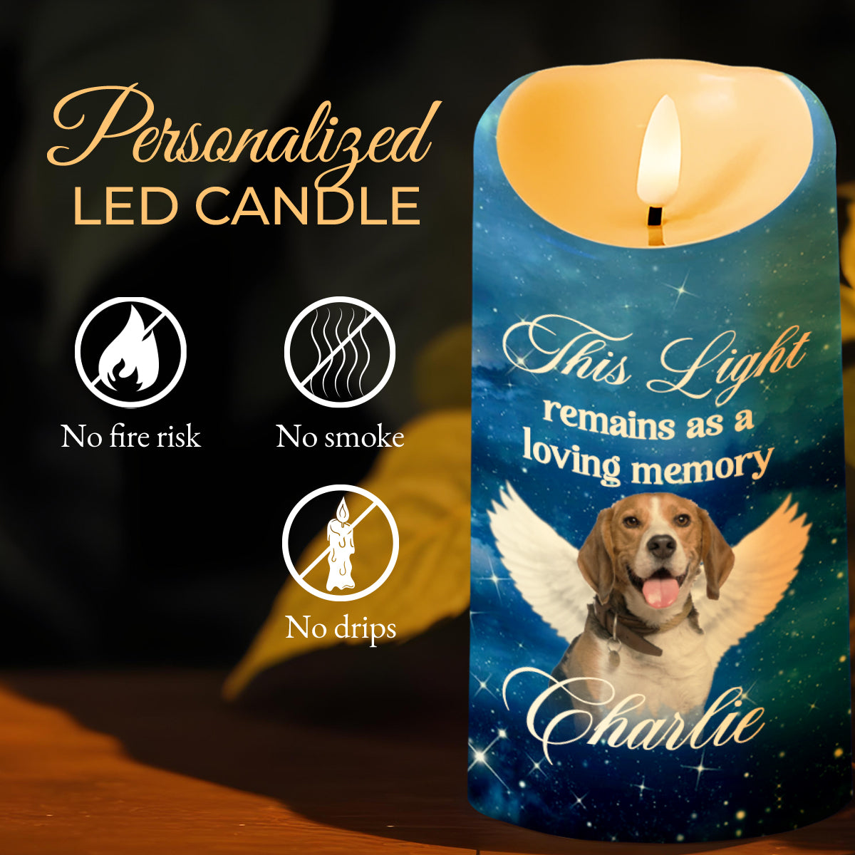 When Tomorrow Starts Without Me Memorial Candle With Dog And Stars
