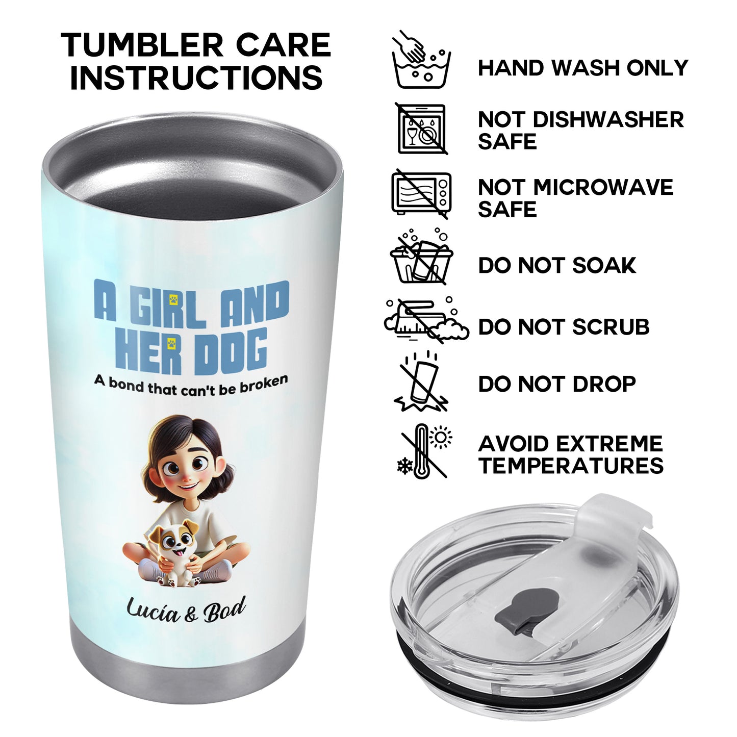 A Girl and Her Dog, Unbreakable Bond Tumbler