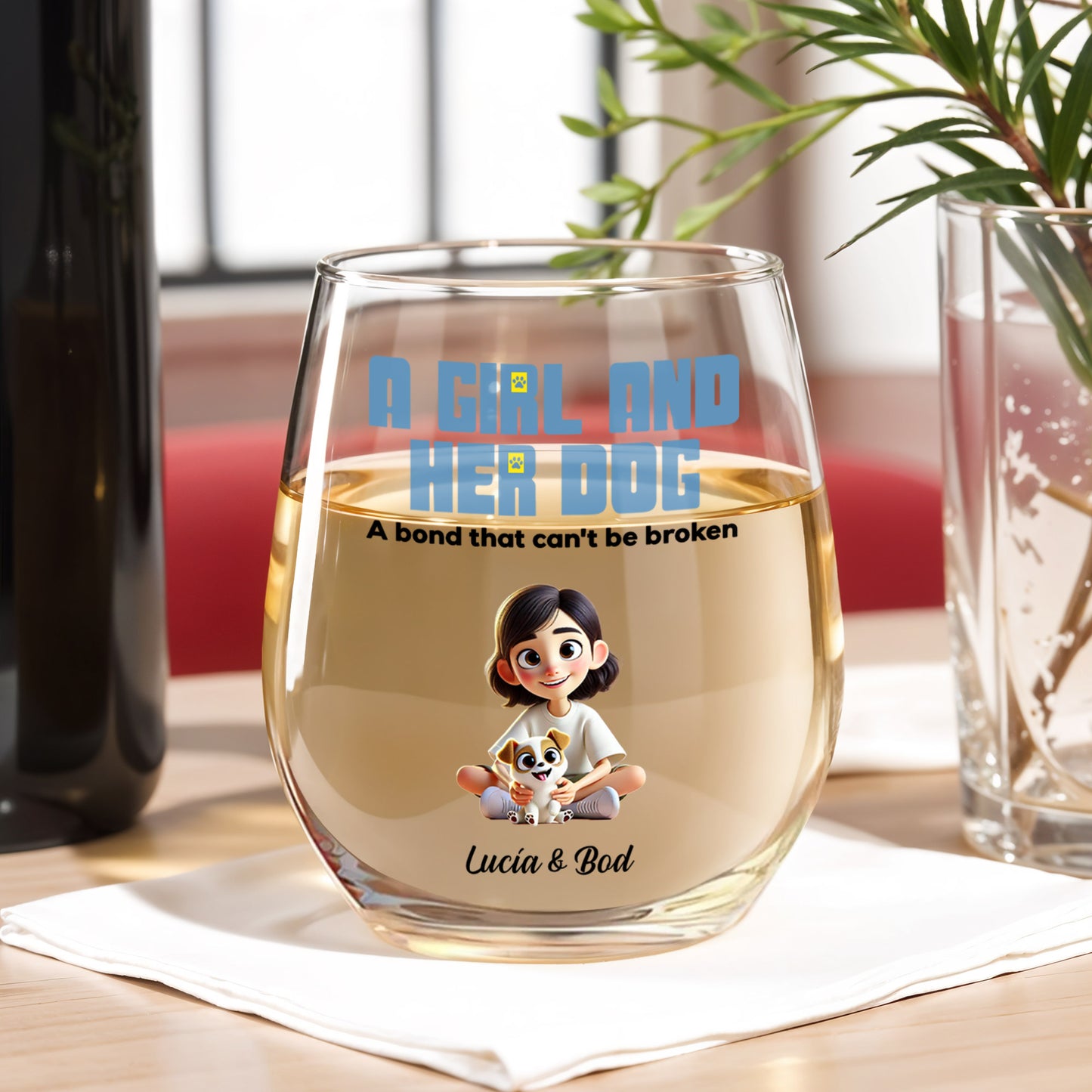 A Girl And Her Dog, Unbreakable Bond Glass