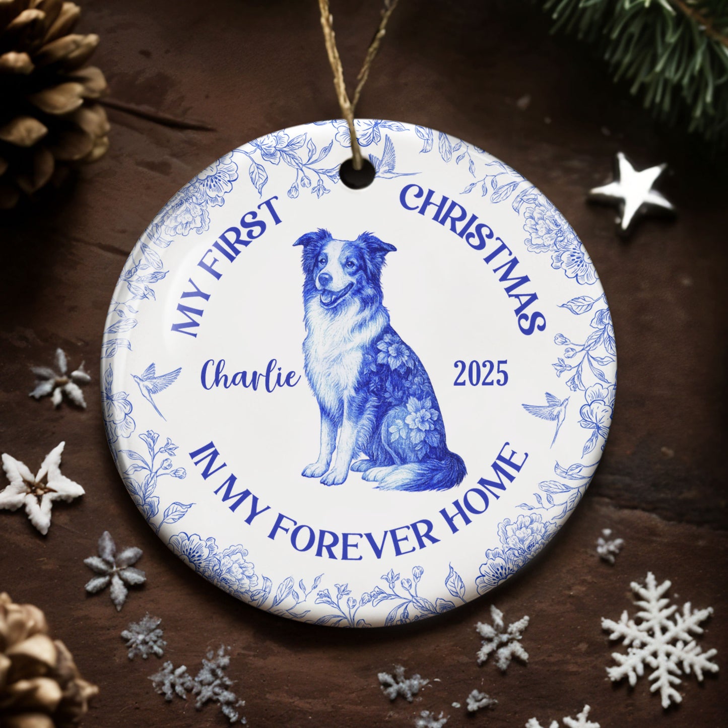 My First Christmas In My Forever Home With Dog Design