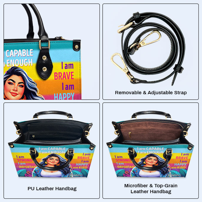 I Am Capable - Personalized Leather Handbag - PG02