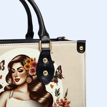 I Can Buy Myself Flowers - Personalized Leather Handbag - PG06