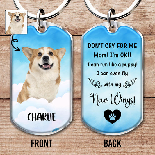 Don't Cry For Me Mom, I'm OK, Dog With Wings And Clouds