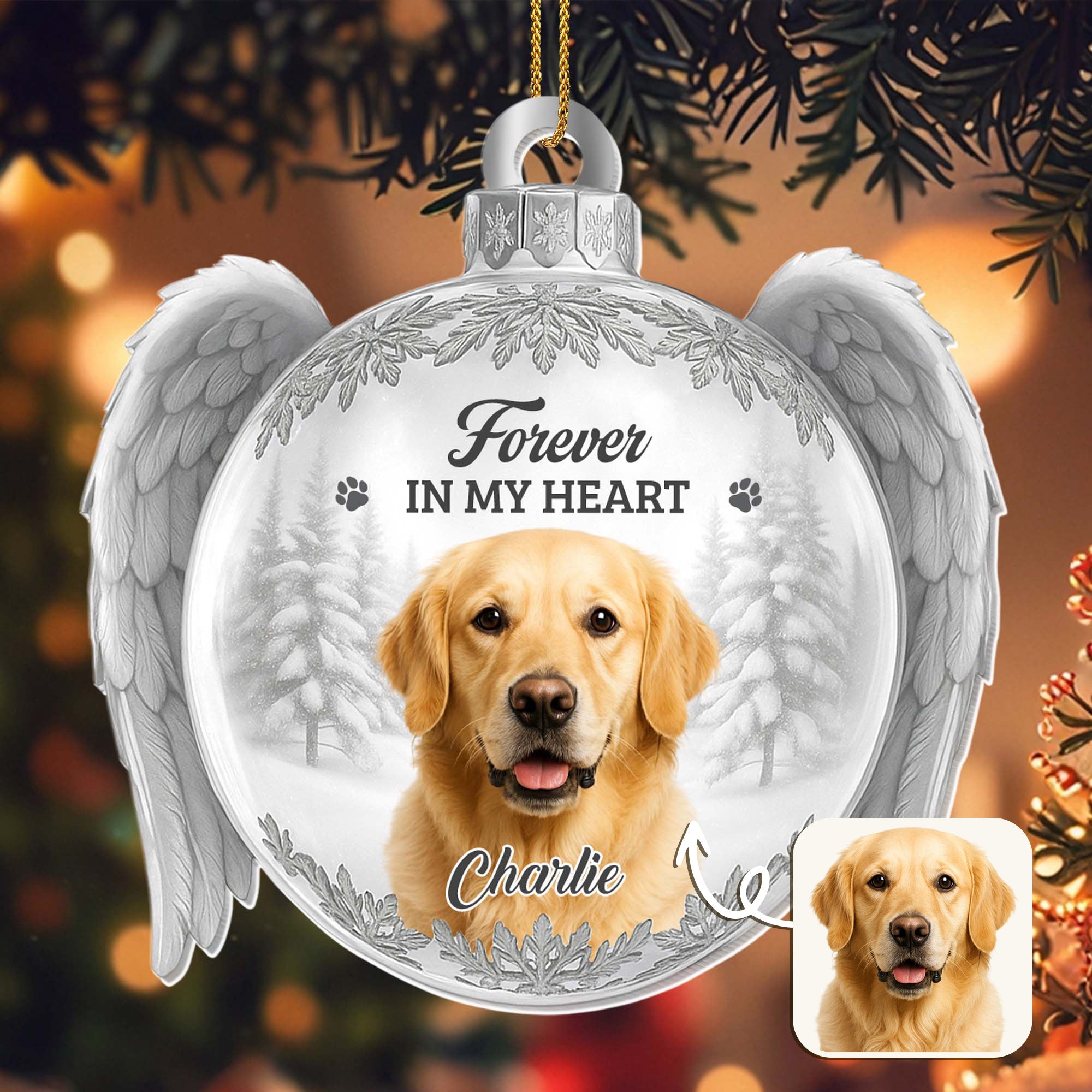 Always In Our Hearts Boxer Dog Magnet - Laser Engraved Wood Memorial Gift