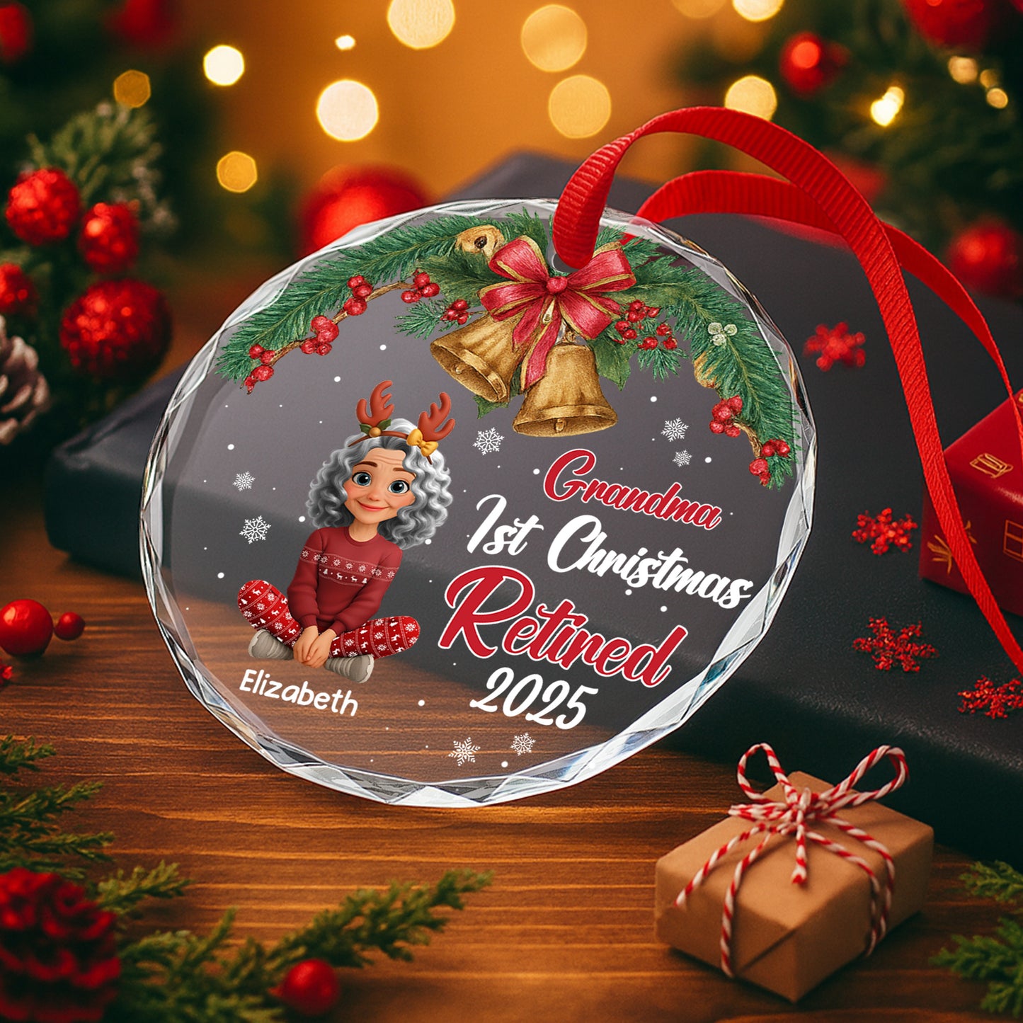 Grandma's 1st Christmas Retired, Christmas Bells and Holly Berries