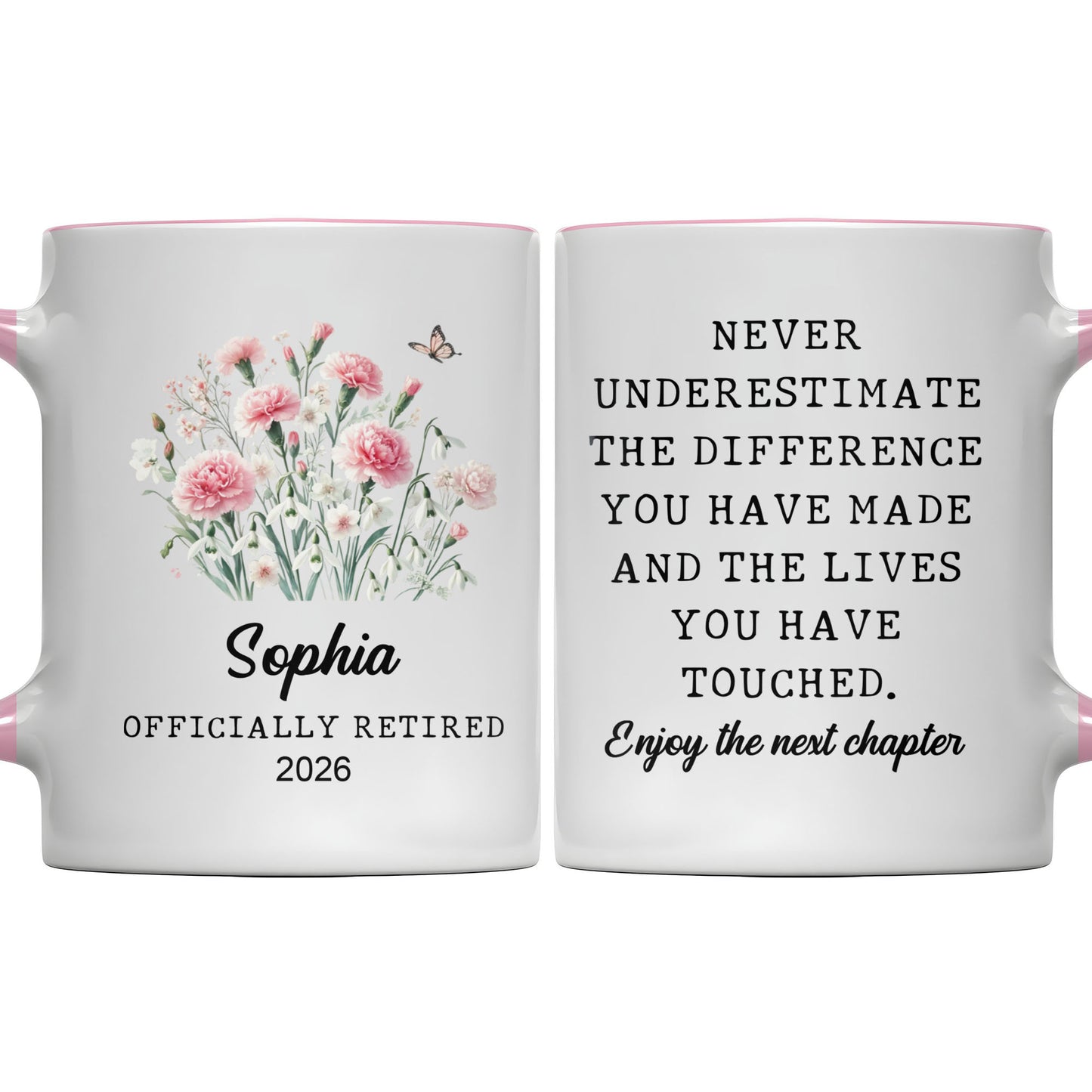 Officially Retired Never Underestimate The Difference Flowers Butterfly