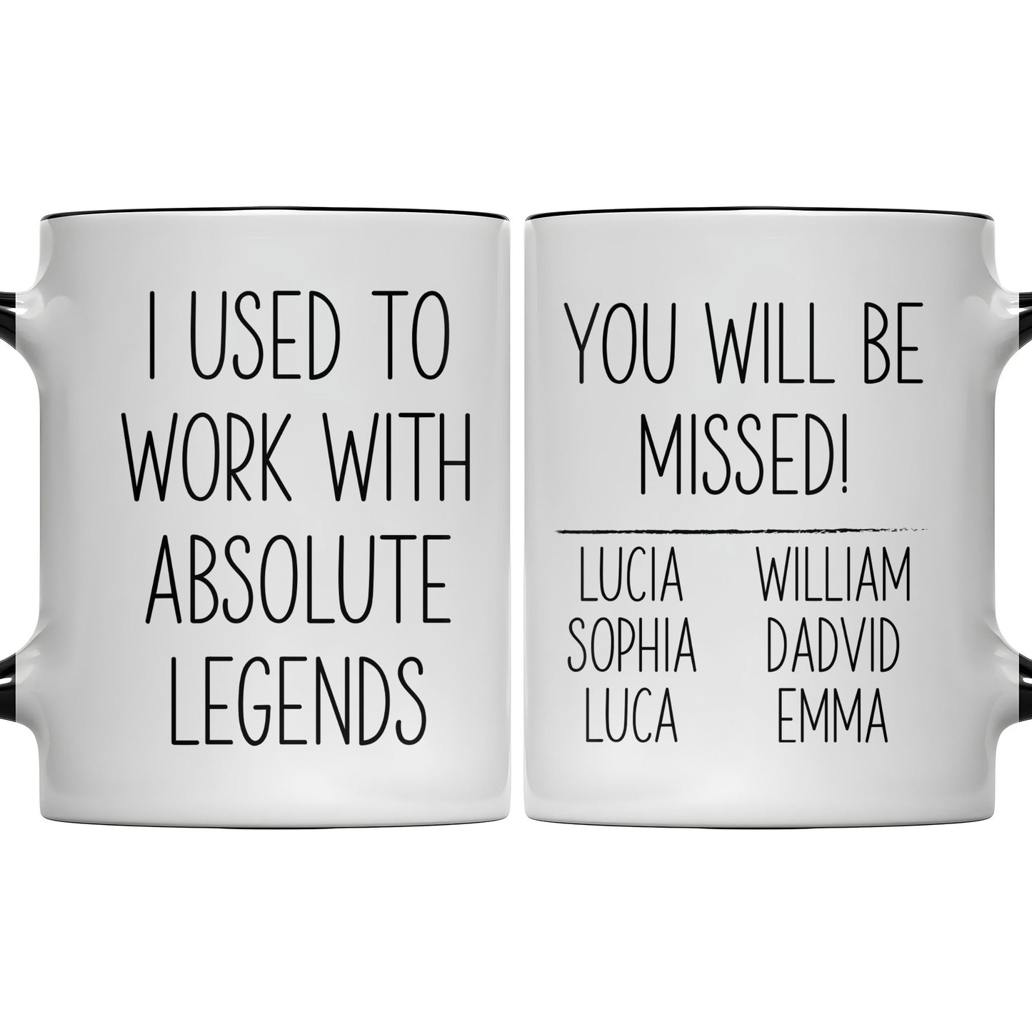 I Used To Work With Absolute Legends Funny Farewell Coworker Gift - Personalized Custom Accent Mug - RETIRE139_AMUG