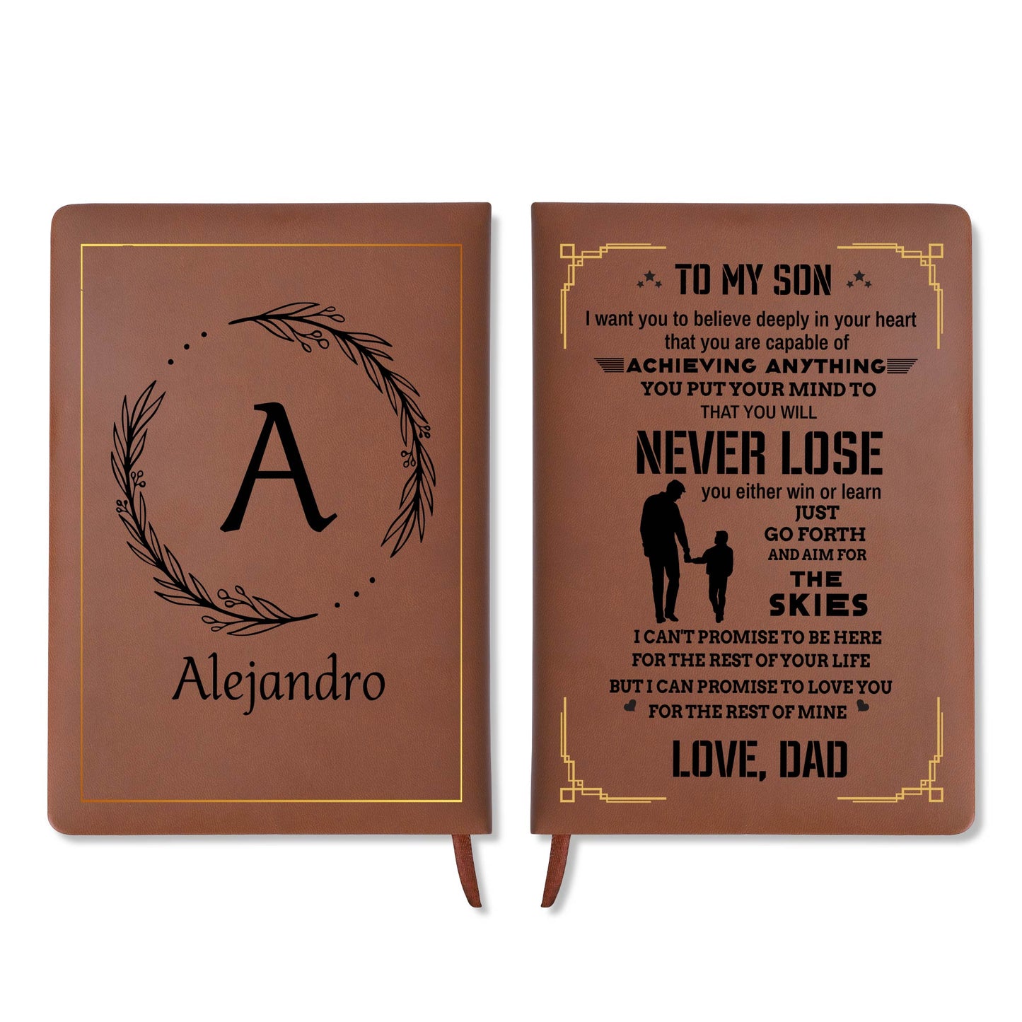 Father And Son Bond With Motivational Quote