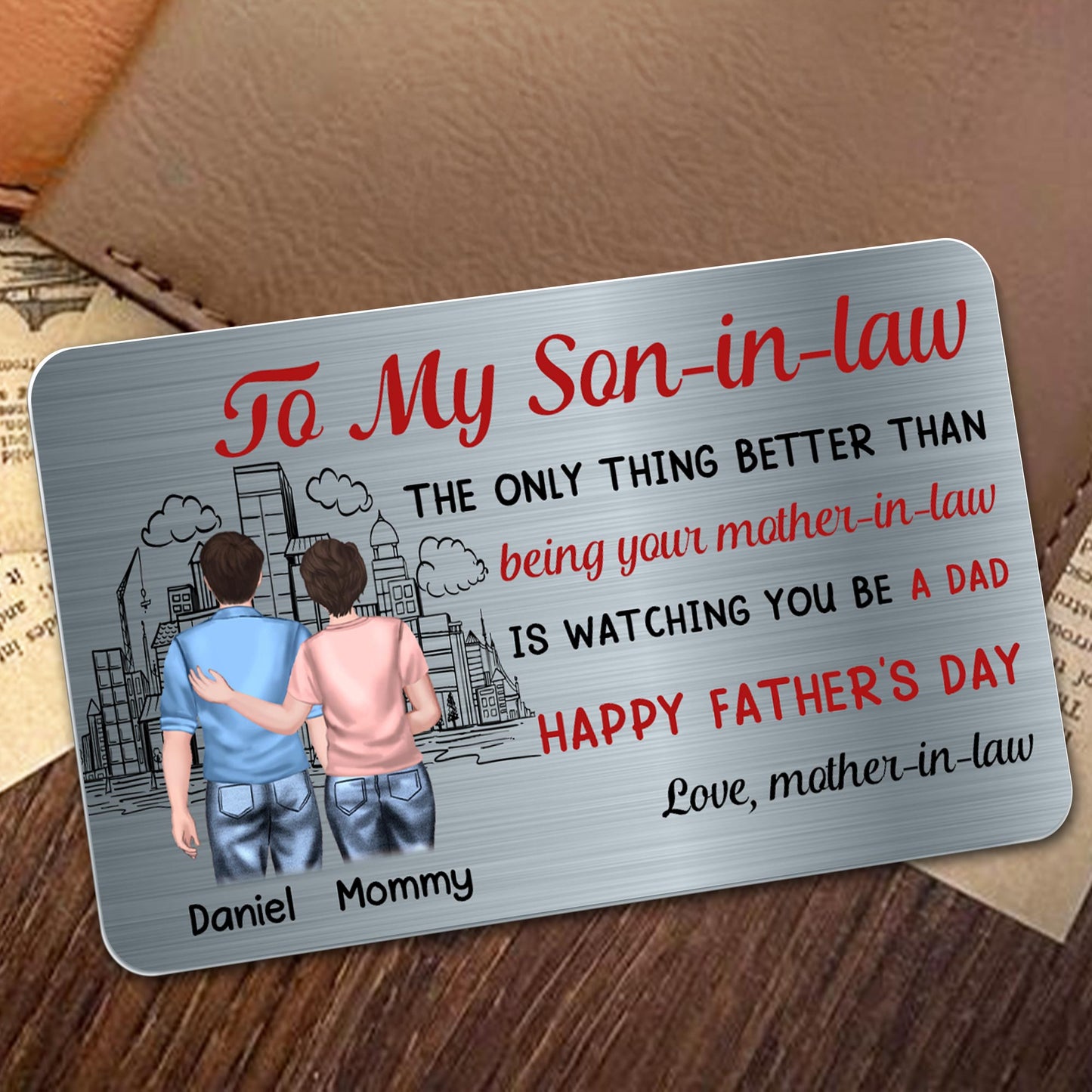 To My Son-In-Law, Watching You Be A Dad, Cityscape And Two People