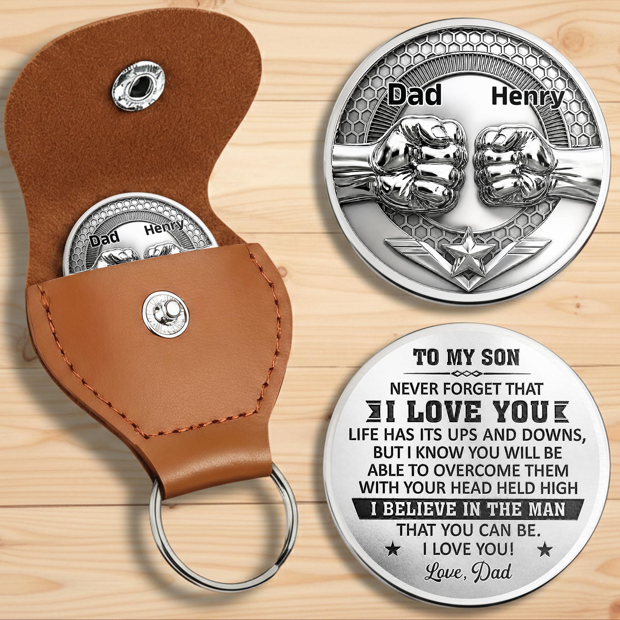 To My Son Never Forget I Love You, Personalized Pocket Hug, Gift for ...