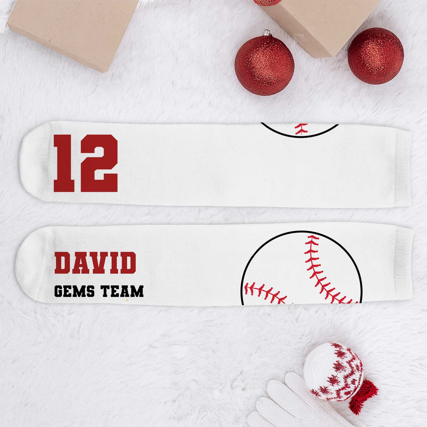 Celebrate Your Passion For Baseball - Personalized Crew Socks - SPORT003_CSOCK