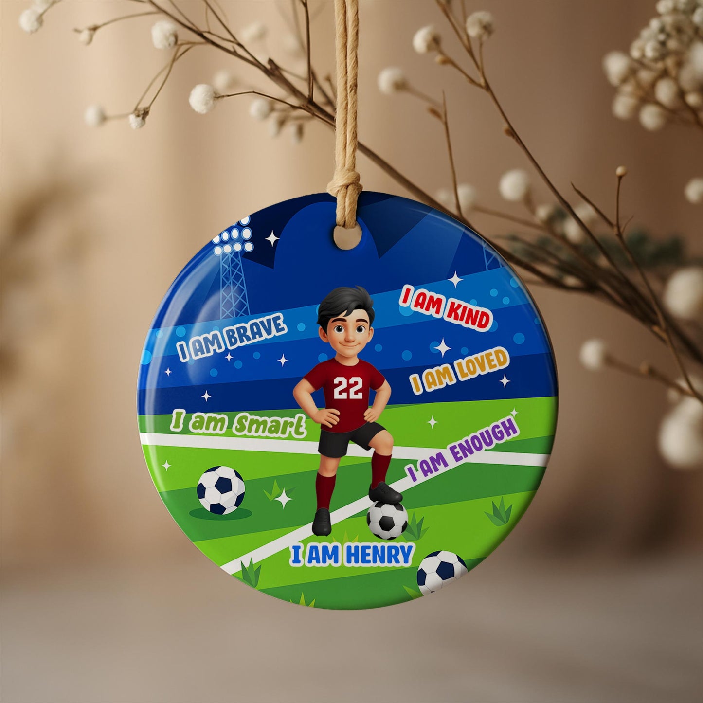 I Am Brave, I Am Smart, I Am Kind, Soccer Field And Ball