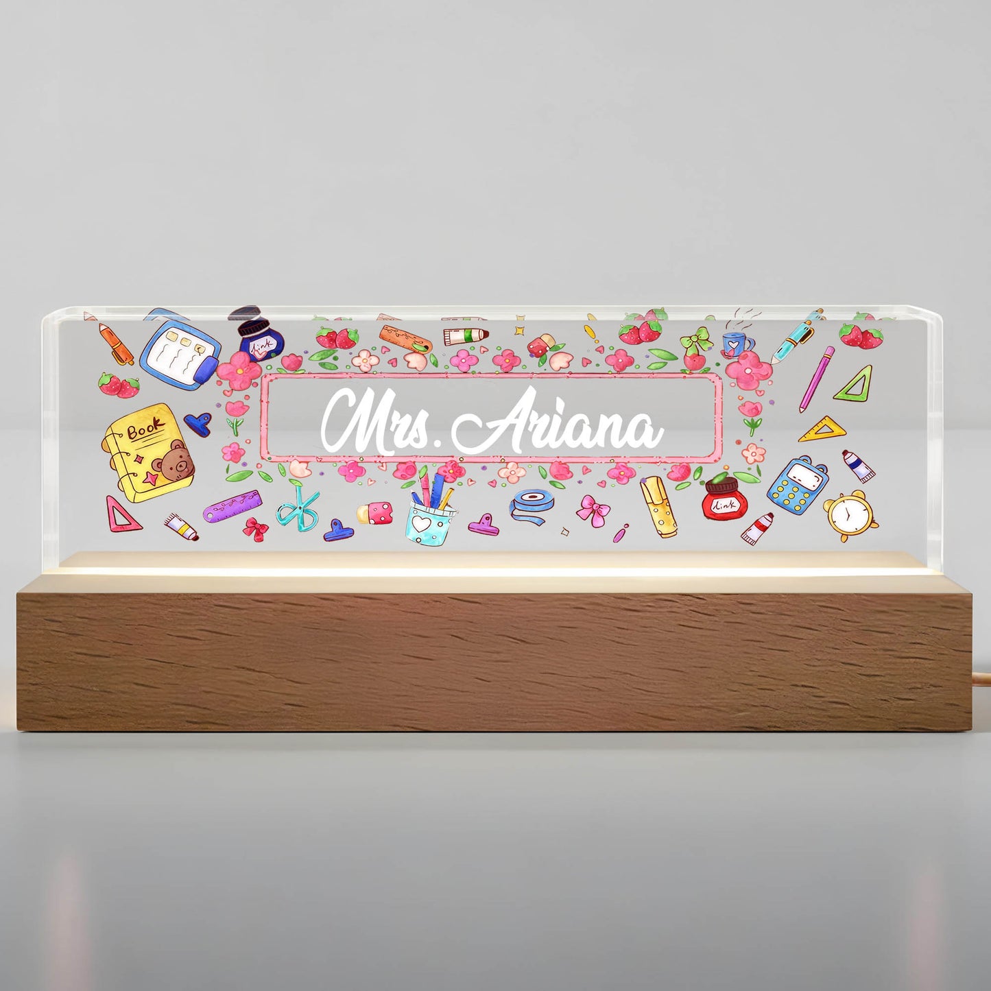 Illuminate Your Night With School Supplies And Flowers