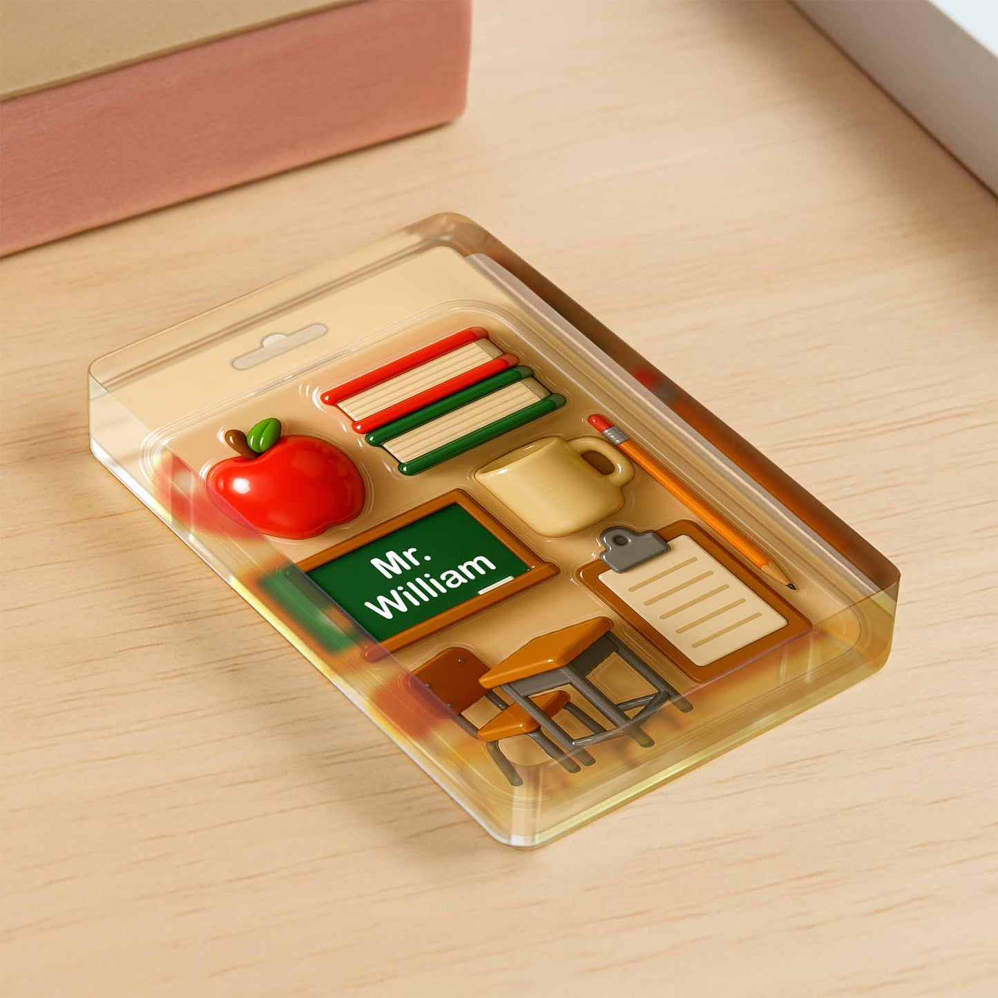 Perfect Gift For Teachers To Organize Desk Essentials, Apple and Clipboard