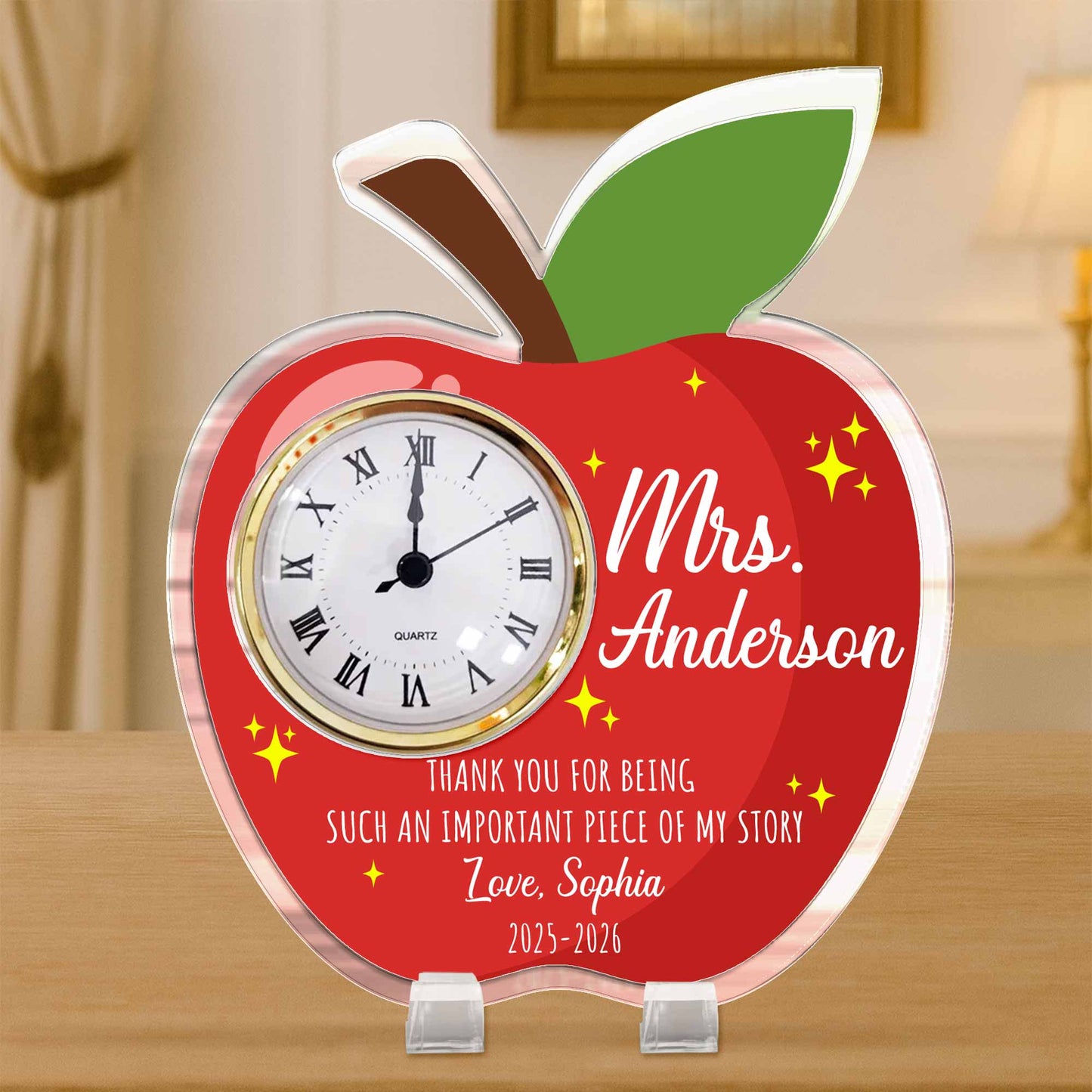 Thank You For Being An Important Piece Of My Story Apple Clock