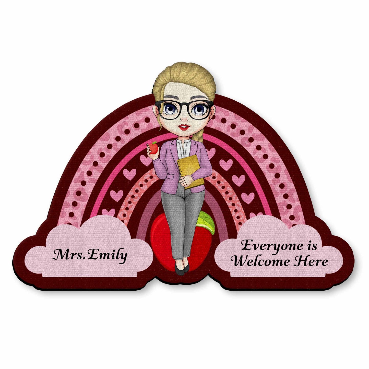 Everyone Is Welcome Here Cartoon Teacher Design