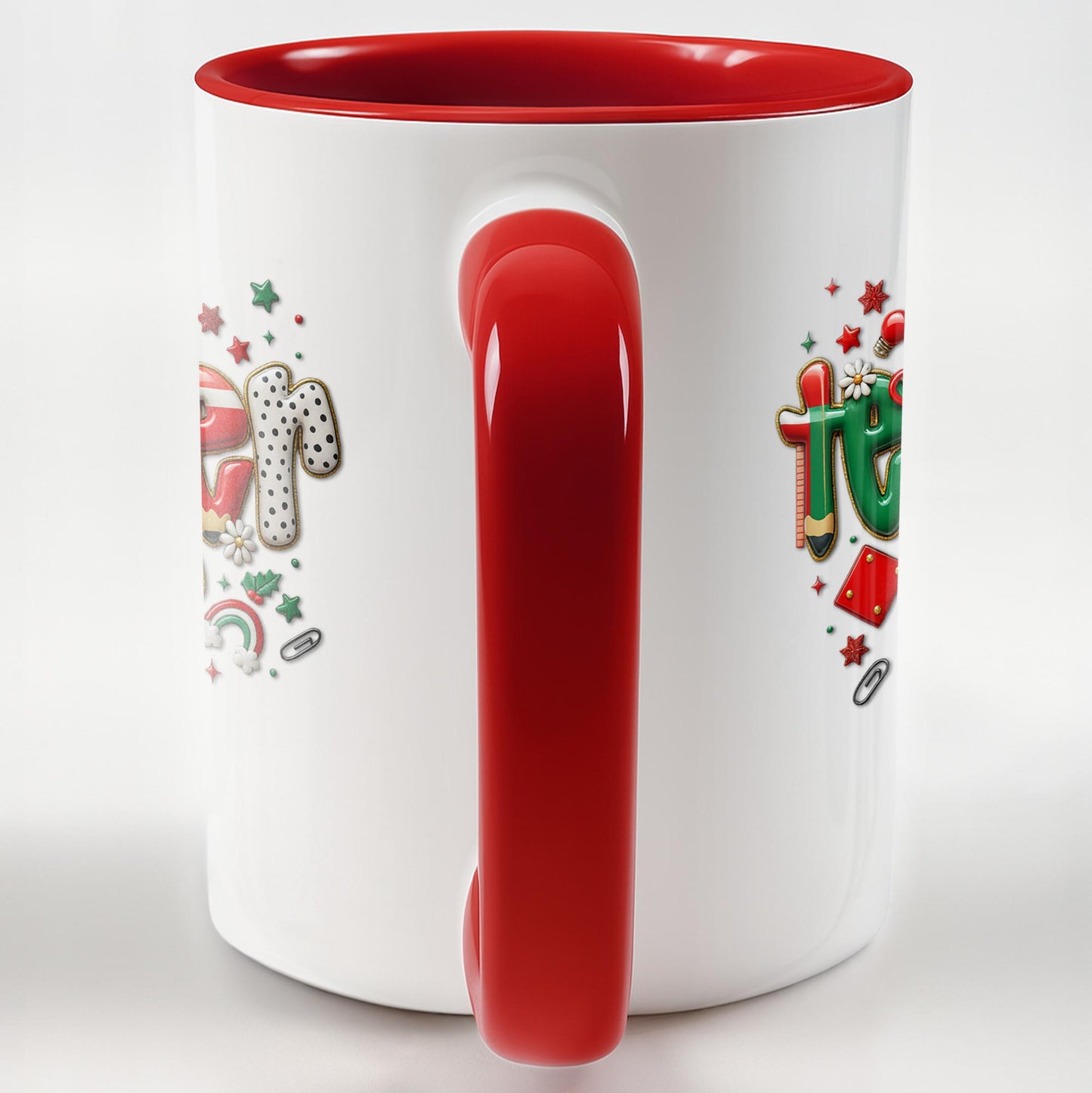 To My Teacher, Thank You For Making A Difference - Personalized Custom Accent Mug - TEACH060_AMUG