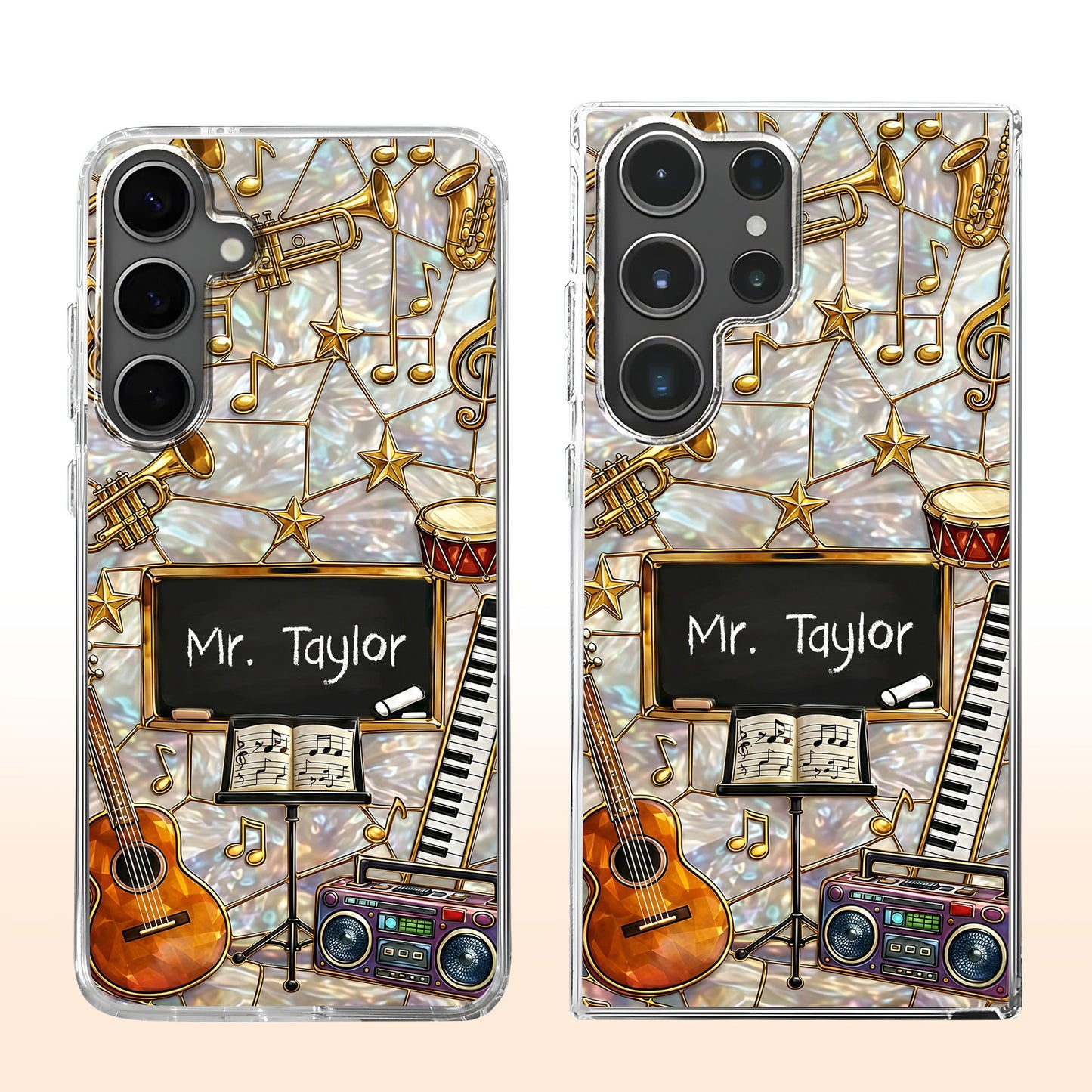 Music Teacher Musical Instruments Guitar Keyboard And Notes Art