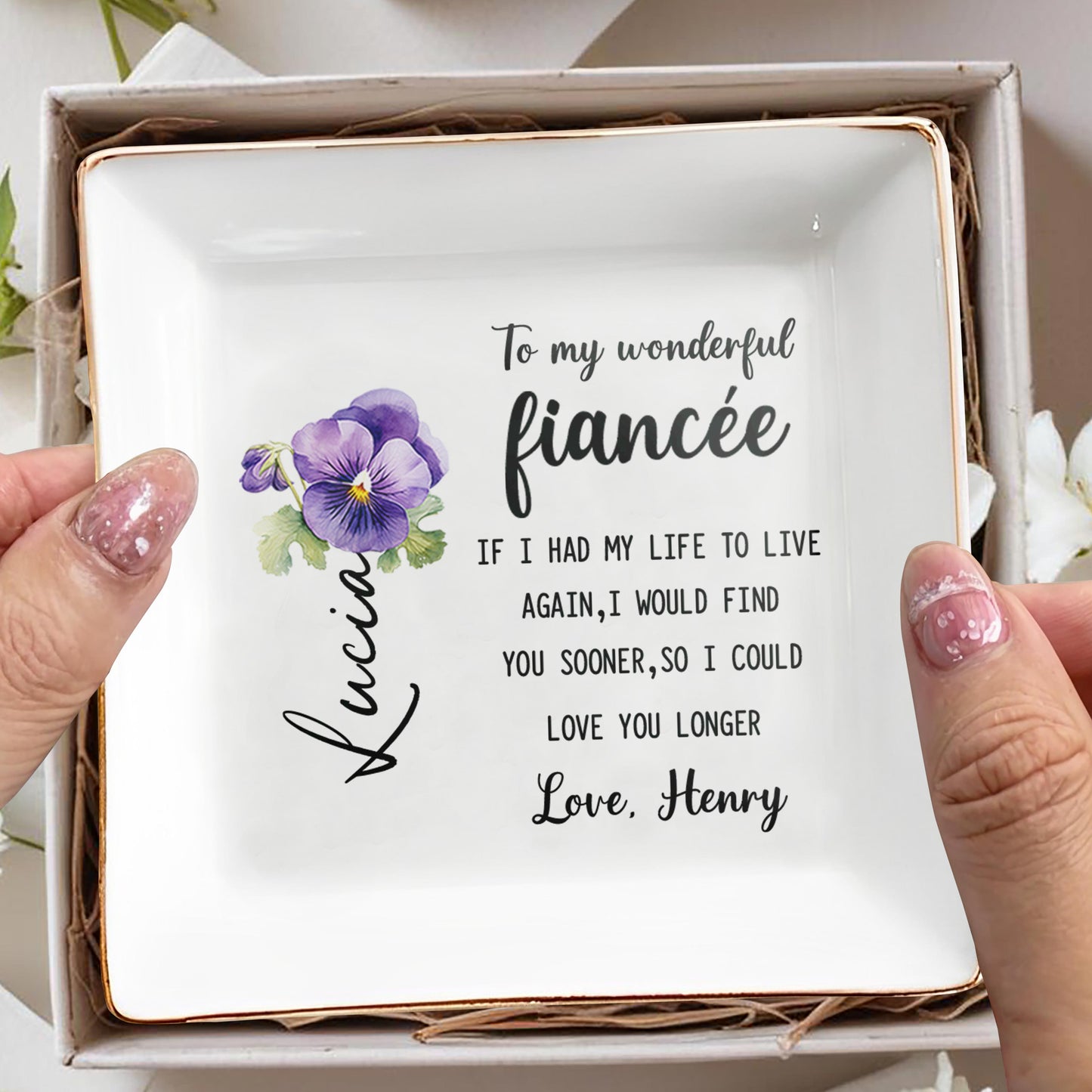 Love You Longer Pansy Flower Romantic Quote