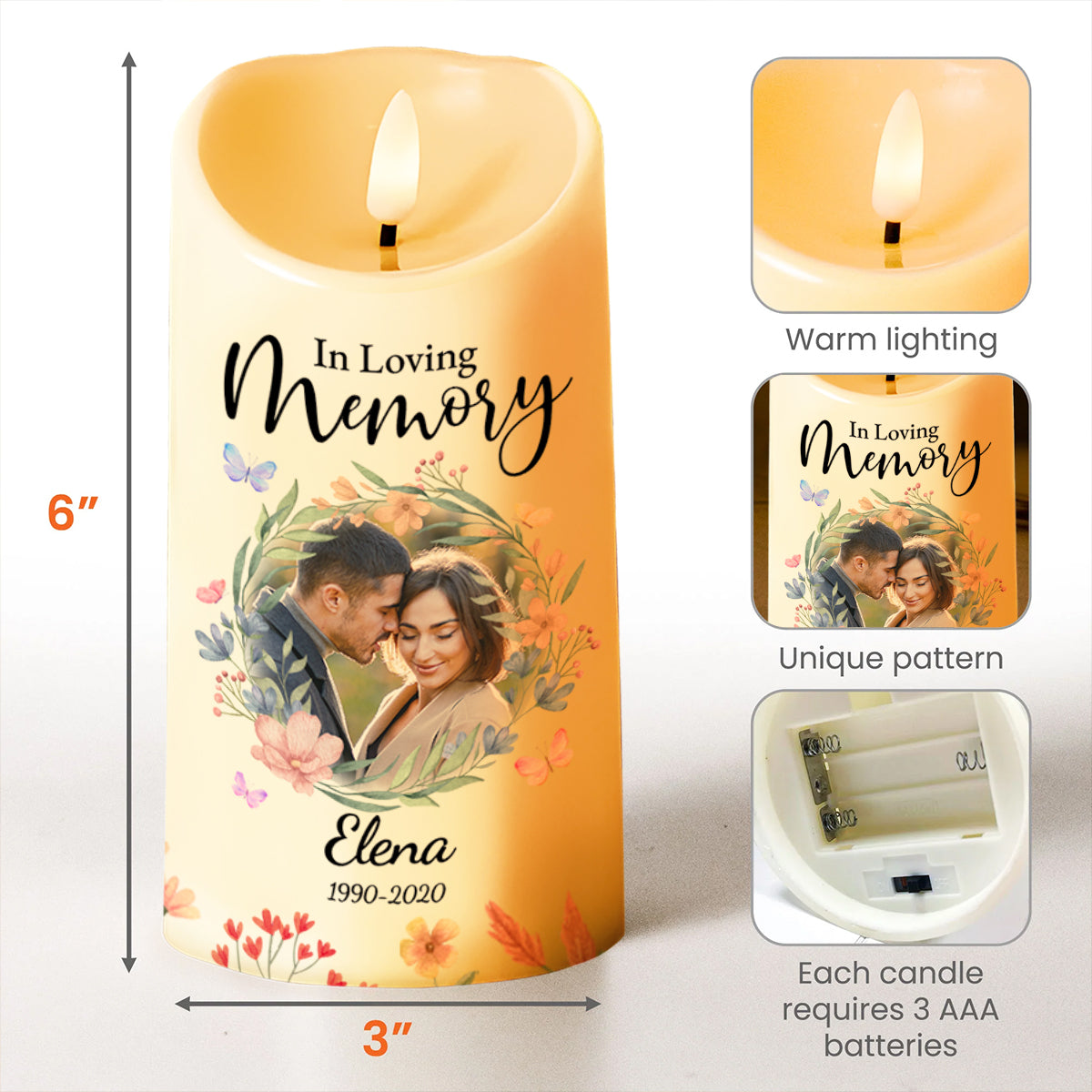 Heaven Is Beautiful, Loving Memory Tribute With Flowers