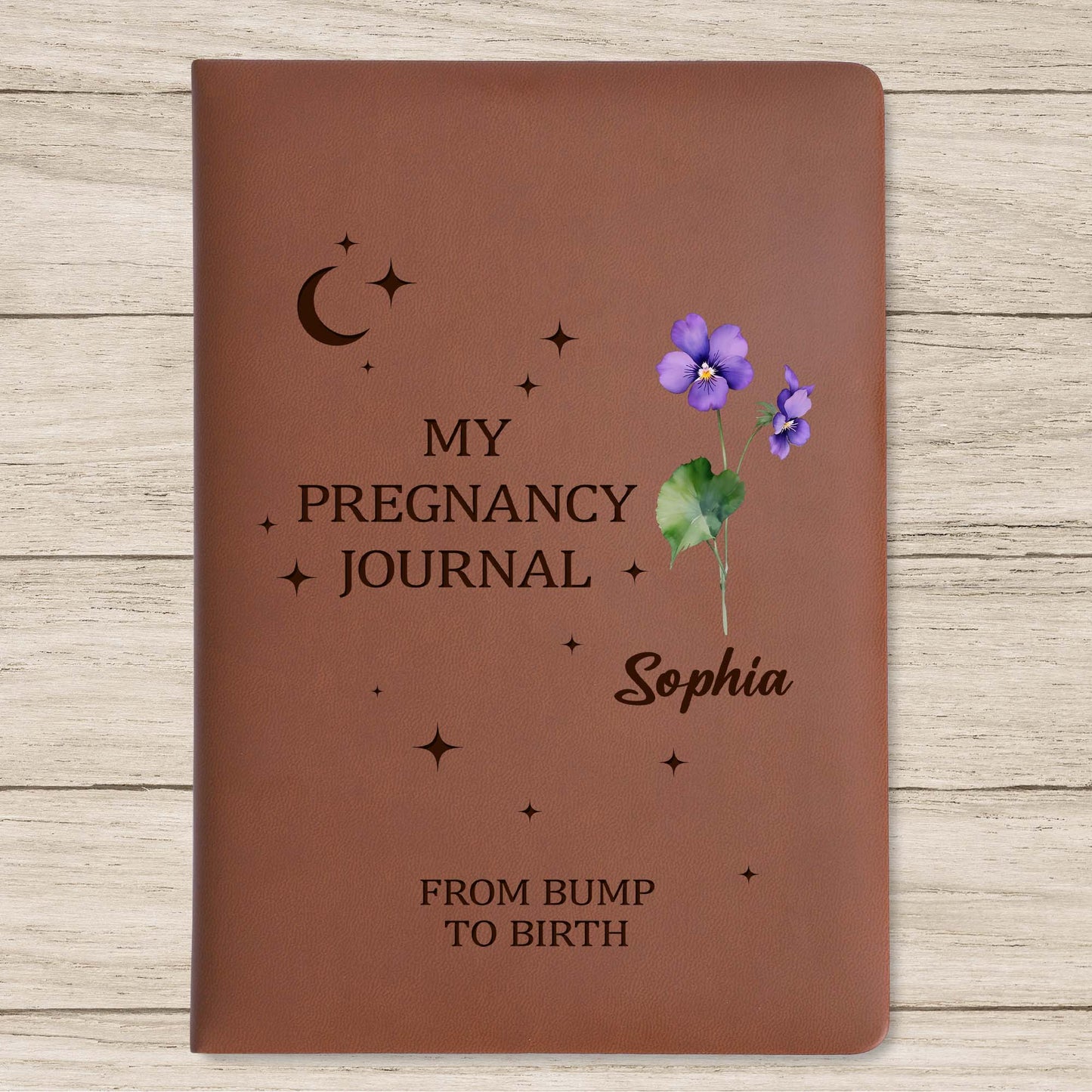 From Bump To Birth Journal With Moon And Stars