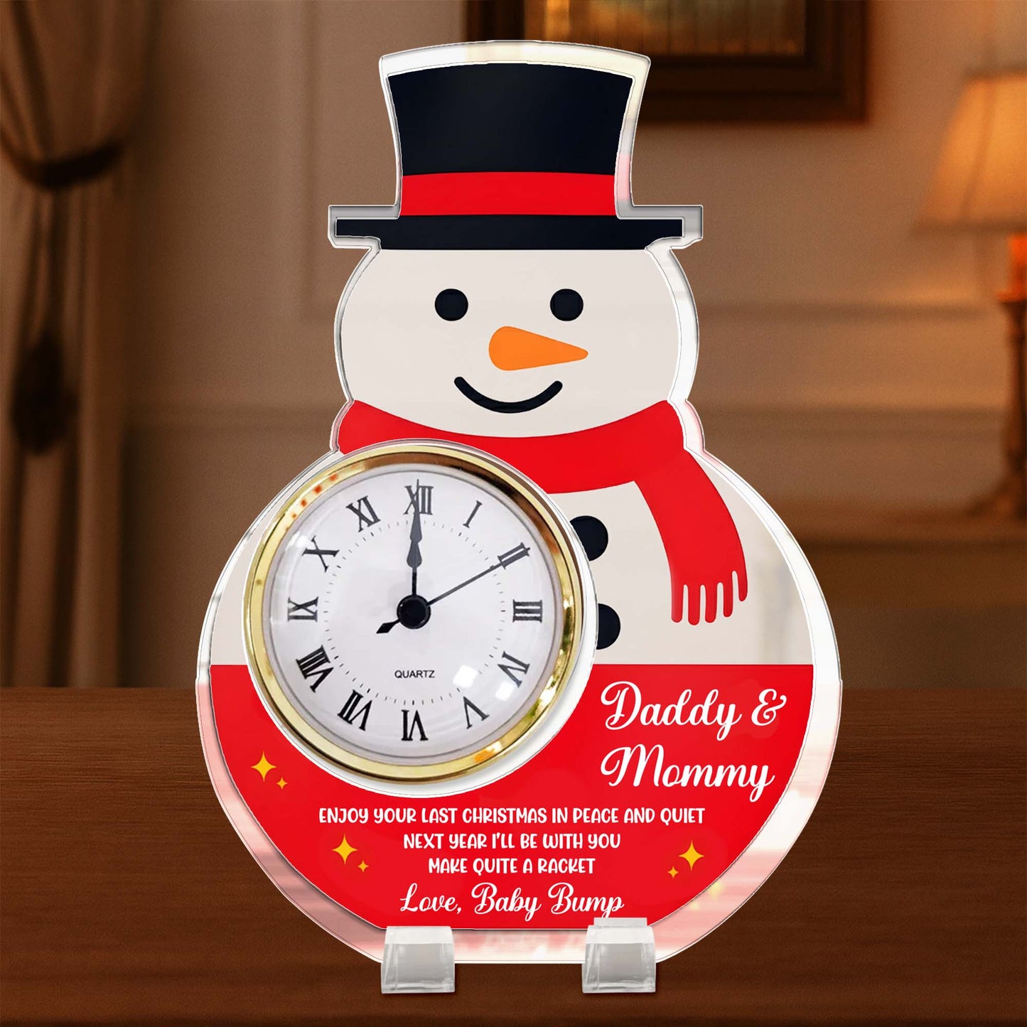 Enjoy Your Last Christmas In Peace And Quiet, Snowman Clock