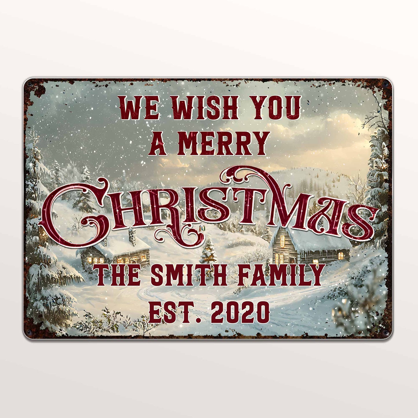 We Wish You A Merry Christmas Winter Scene