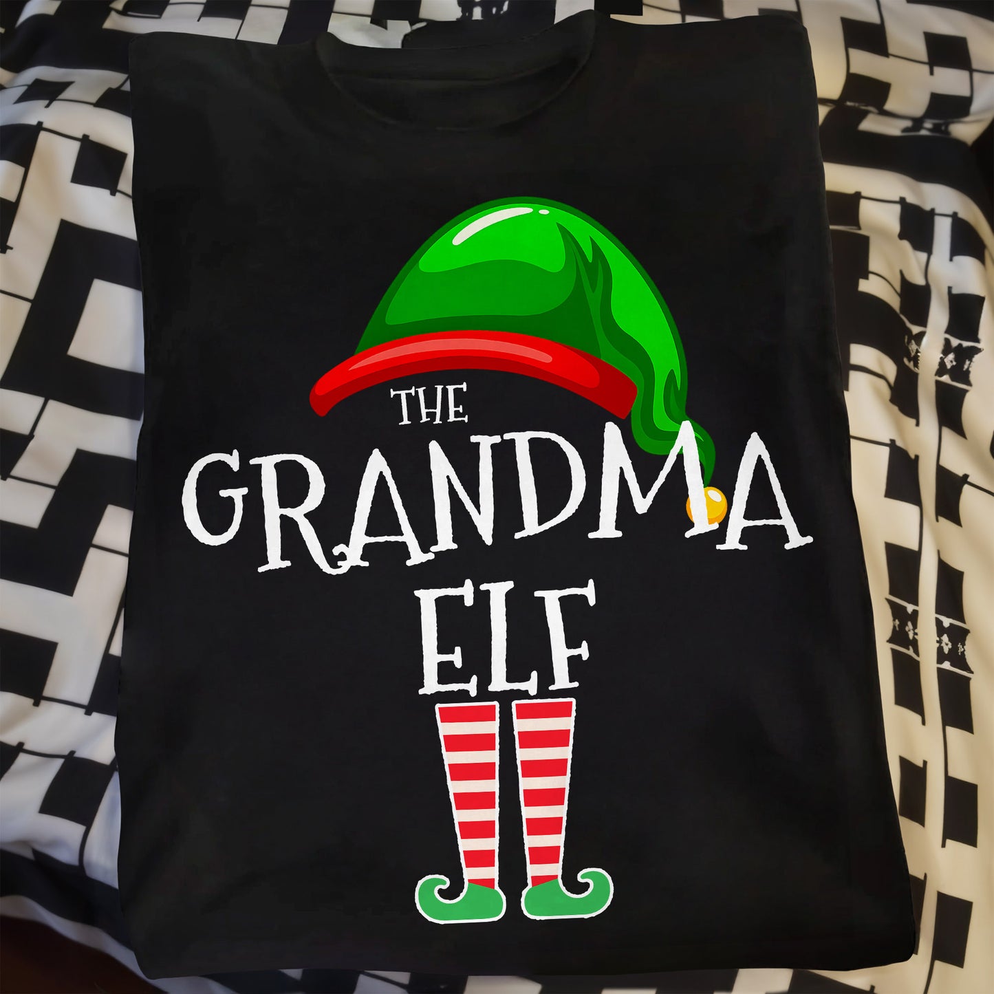 The Grandma Elf With Festive Hat And Shoes
