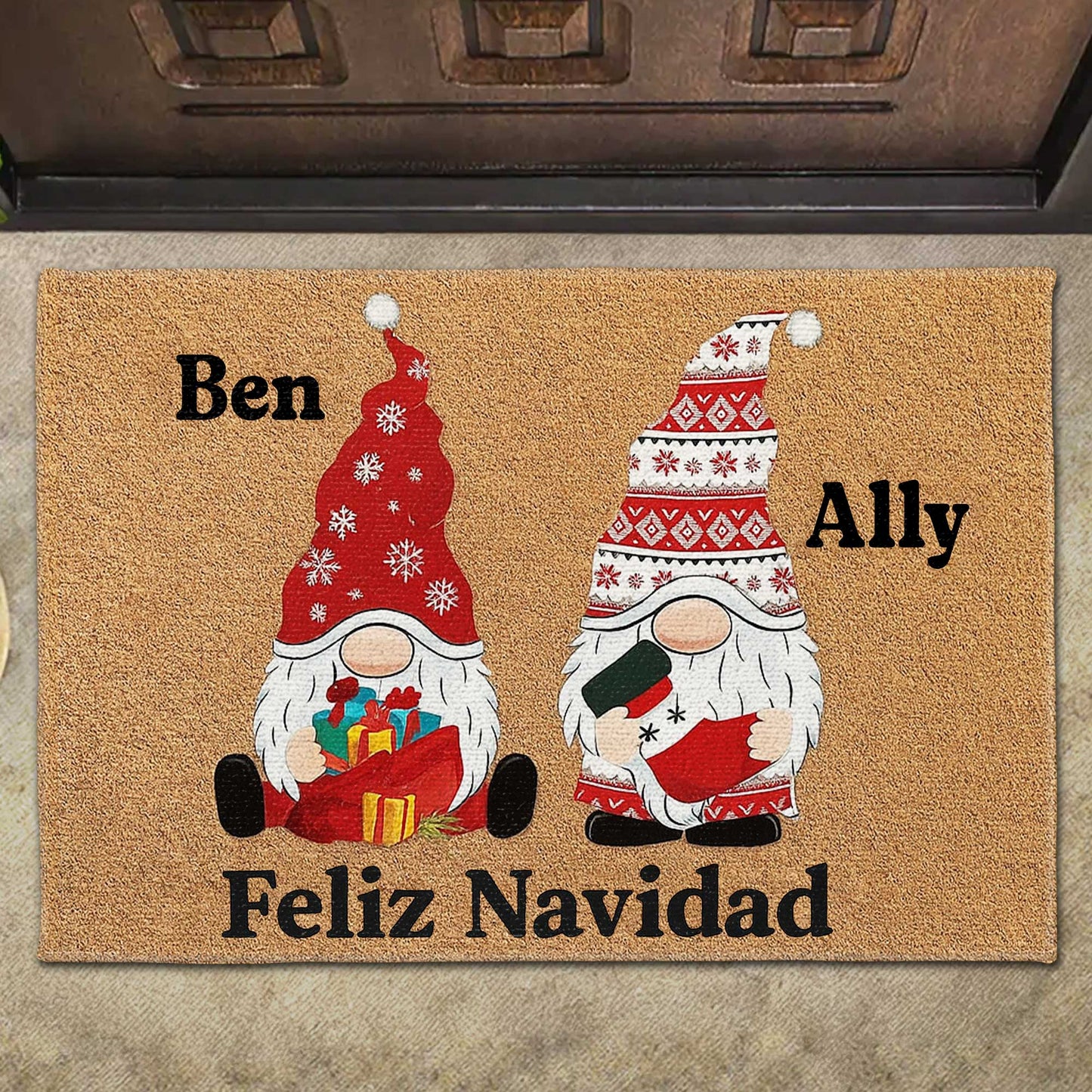 Feliz Navidad Santa Claus and Gifts