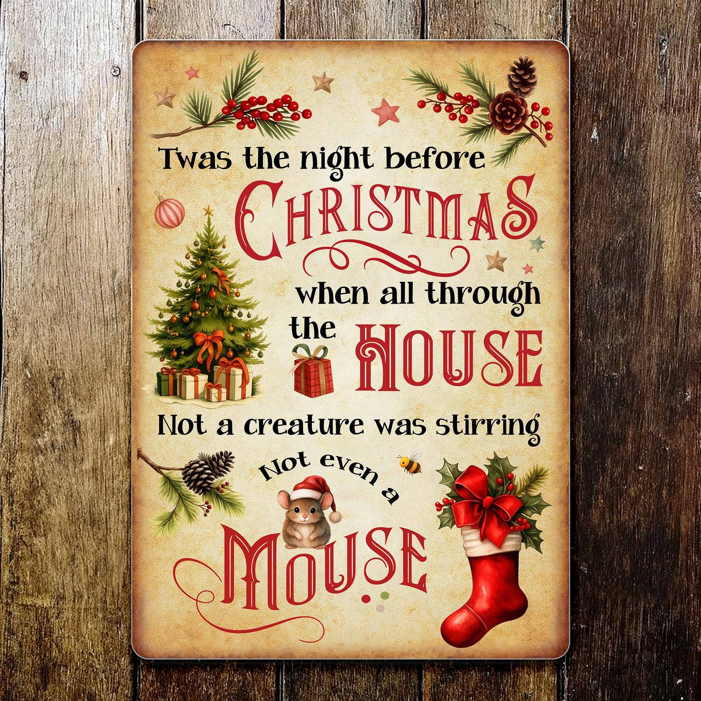 Twas The Night Before Christmas, Christmas Tree And Gifts