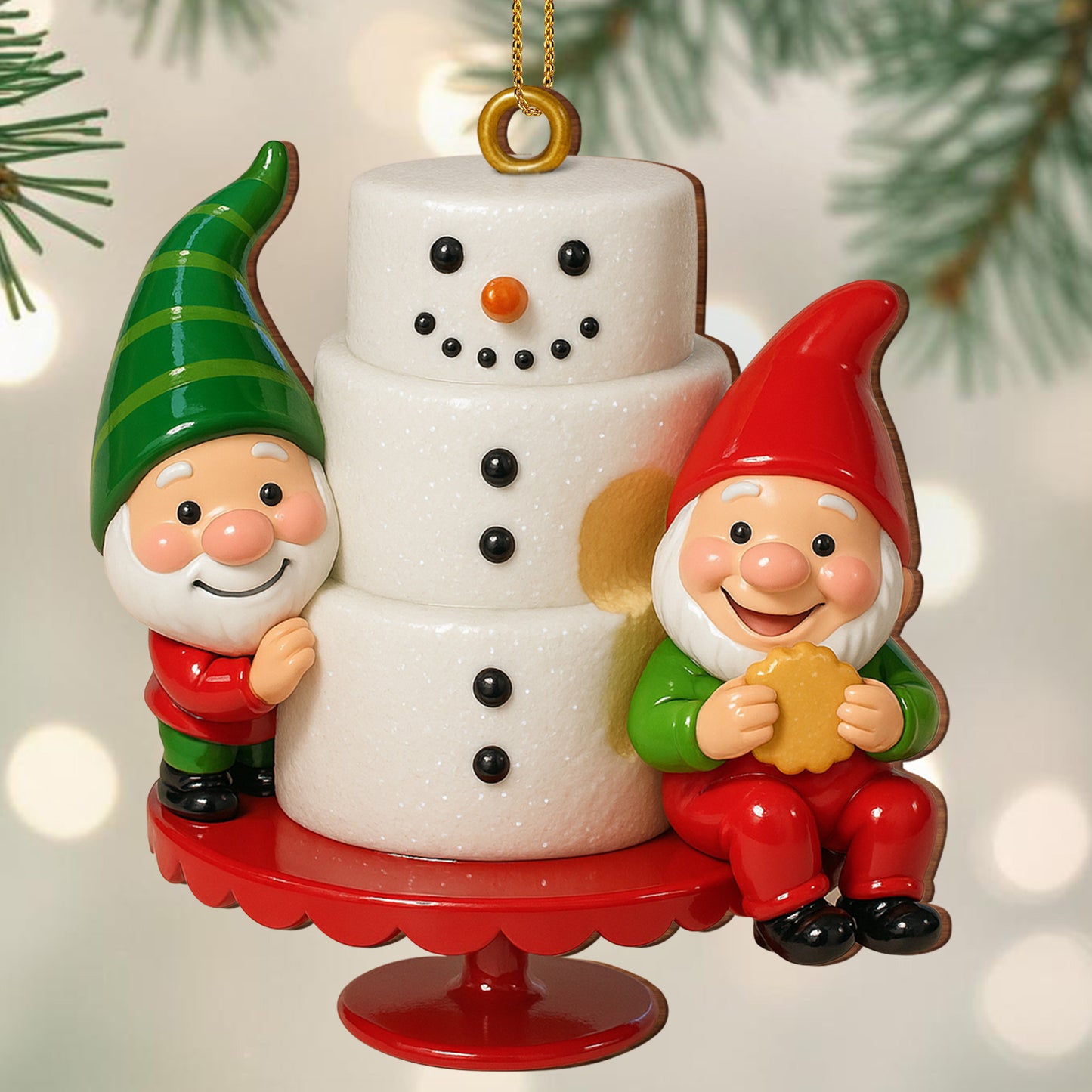 Celebrate The Holidays With Festive Snowman And Cheerful Gnomes